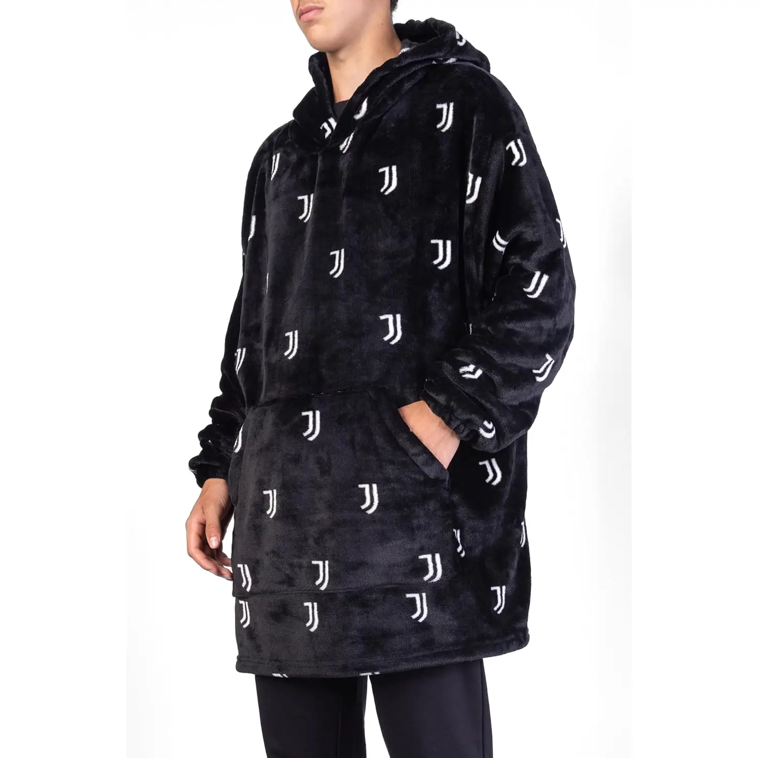 Plaid Poncho Juventus con Maniche HERMET | Coperta Indossabile - biancheria casa