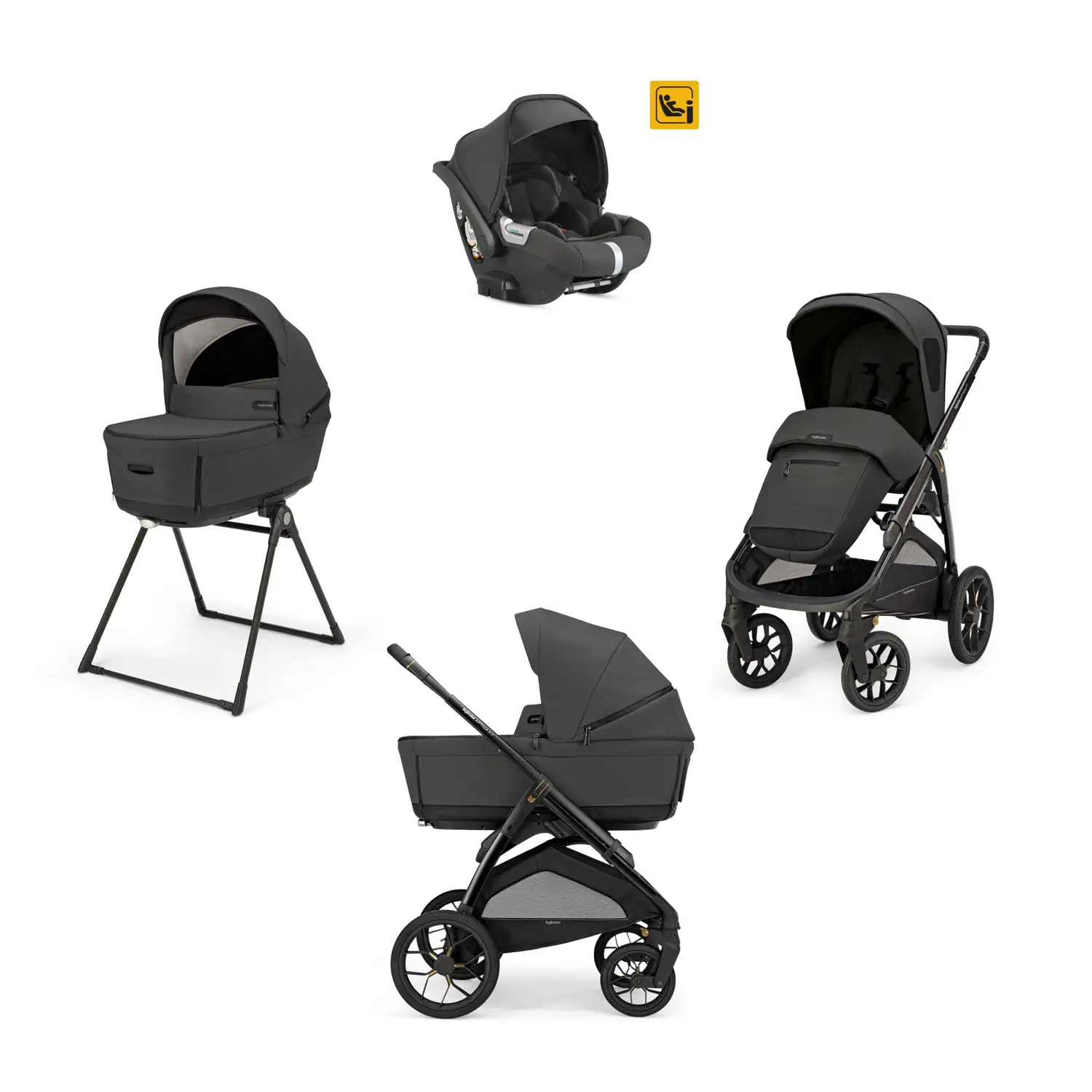Aptica XT System Quattro Magnet Grey con Seggiolino Darwin e Telaio - trio e modulari