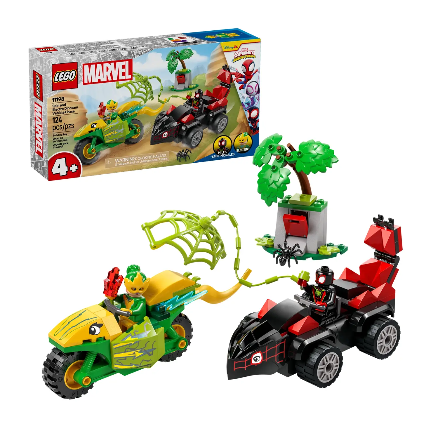 Lego Spidey - Inseguimento sui Dino-veicoli di Spin ed Electro 11198 - lego