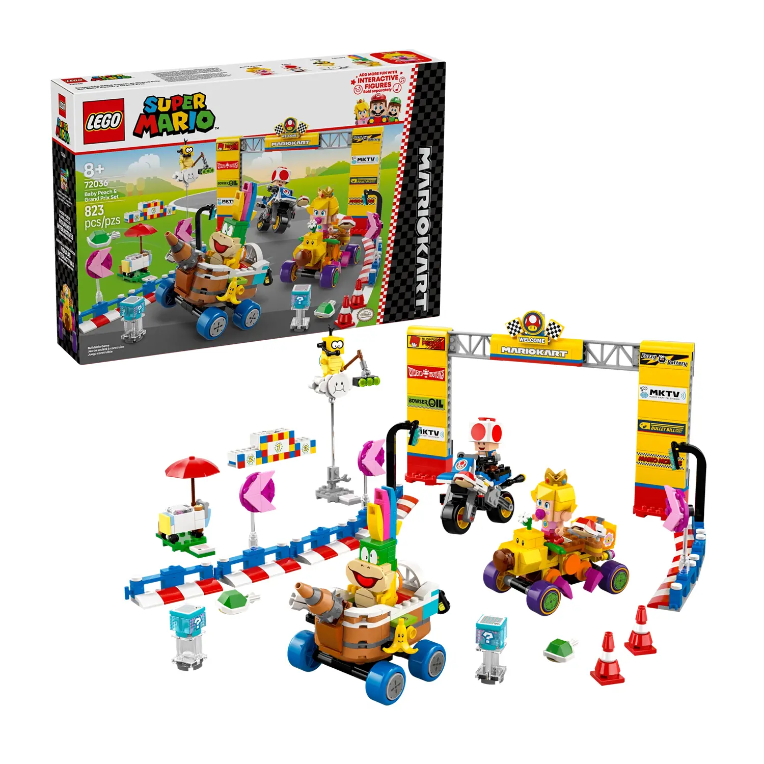 Lego Super Mario - Mario Kart: Pack Baby Peach e Gran Premio 72036 - lego