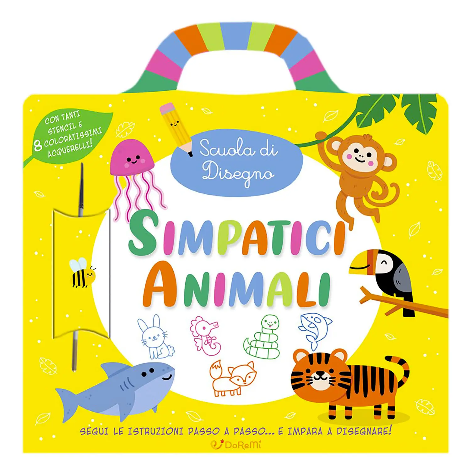 Libro Per Disegnare E Colorare: Simpatici Animali - Prima biblioteca