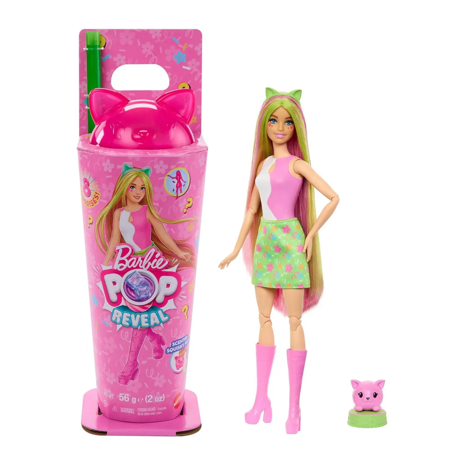 Barbie - Pop Reveal Serie Frullati Rosa - Gattino JCN88 - collezionabili bambina