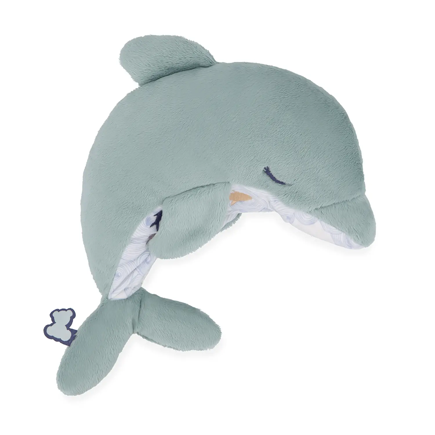 Peluce Morbido Delfino 24 Cm Kaloo – Borsa per acqua calda calda e fredda - giochi da viaggio