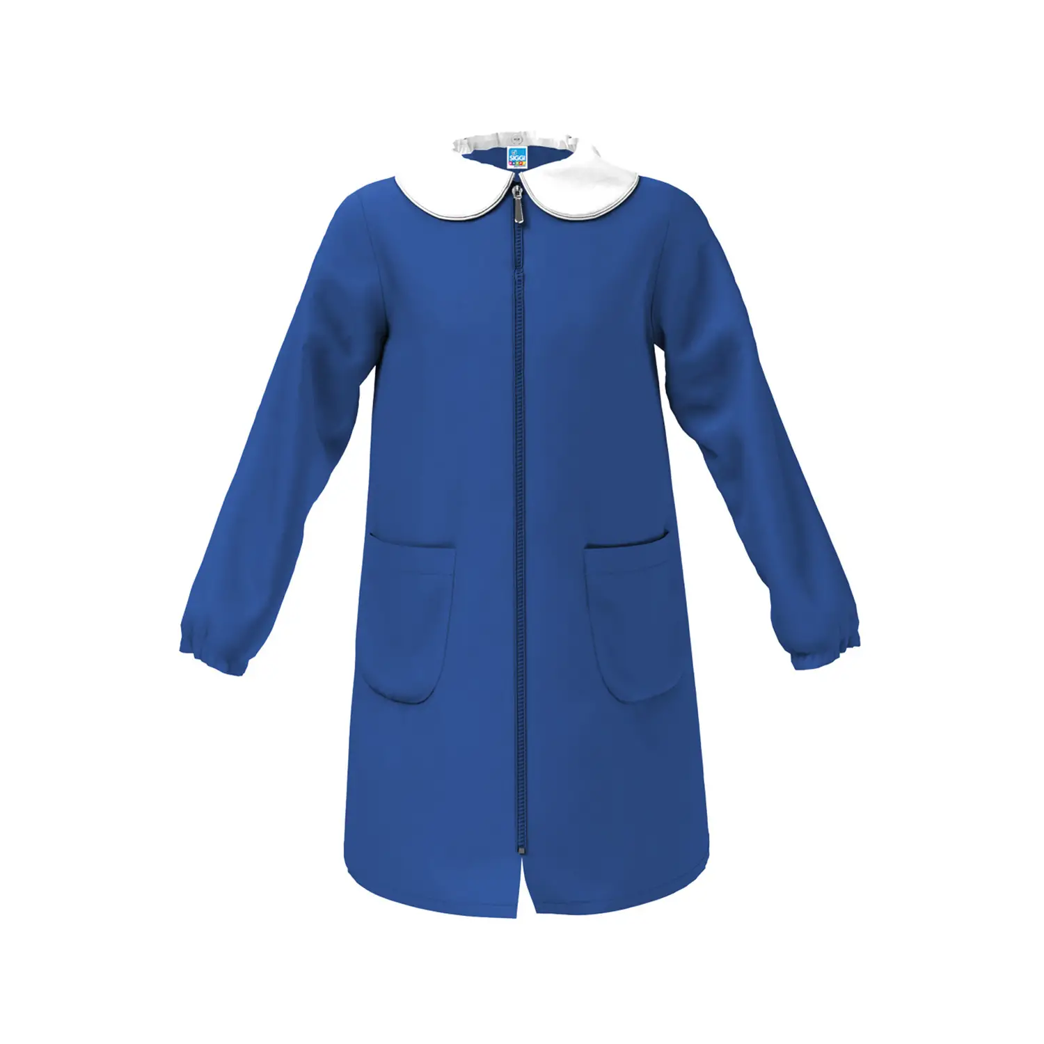 Grembiule Bambina Scuola Zip Senza Ricamo Blu 8 Anni - grembiuli scolastici
