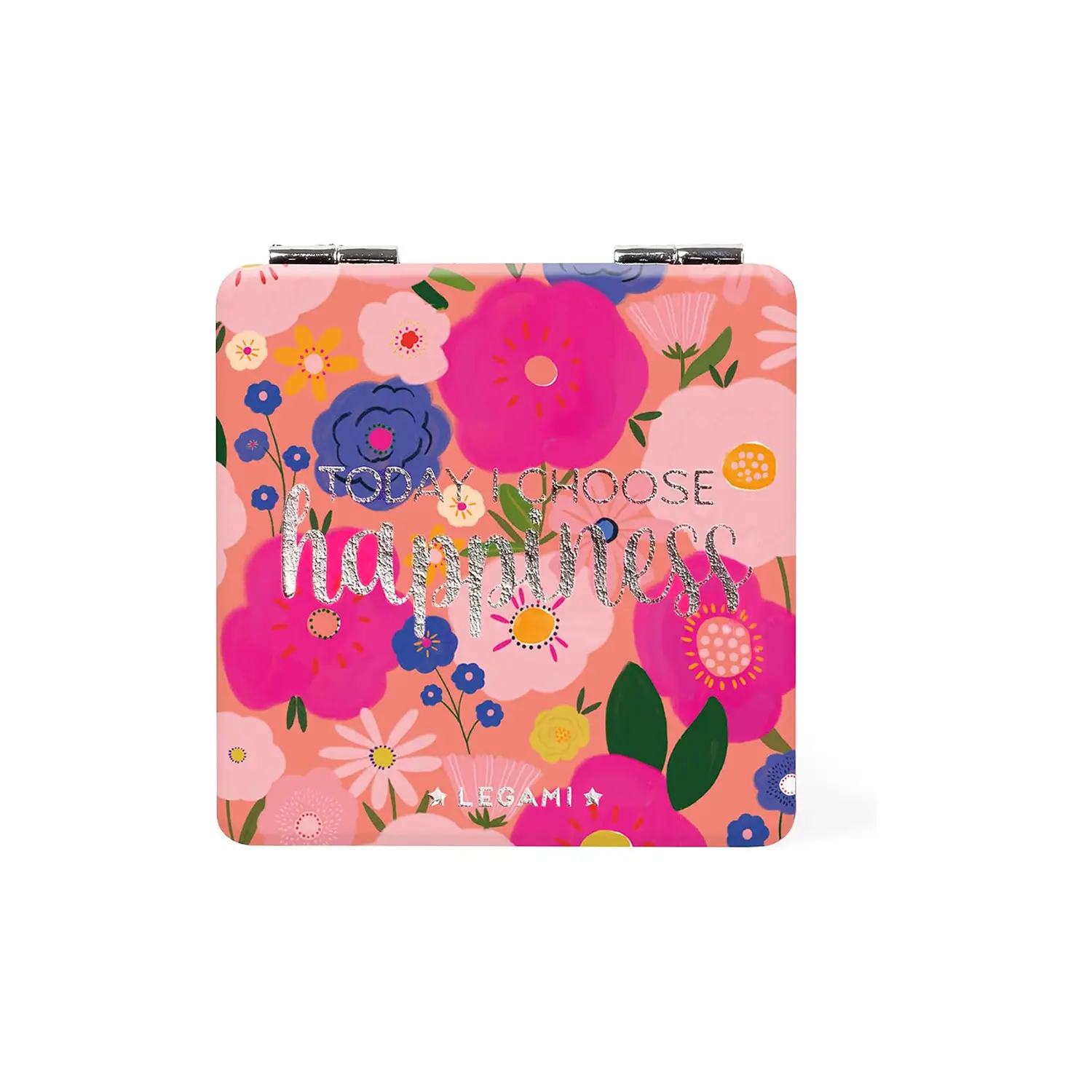 Legami - Specchietto da Borsetta, con Specchio Ingranditore, senza Distorsioni,Tema Flowers - legami