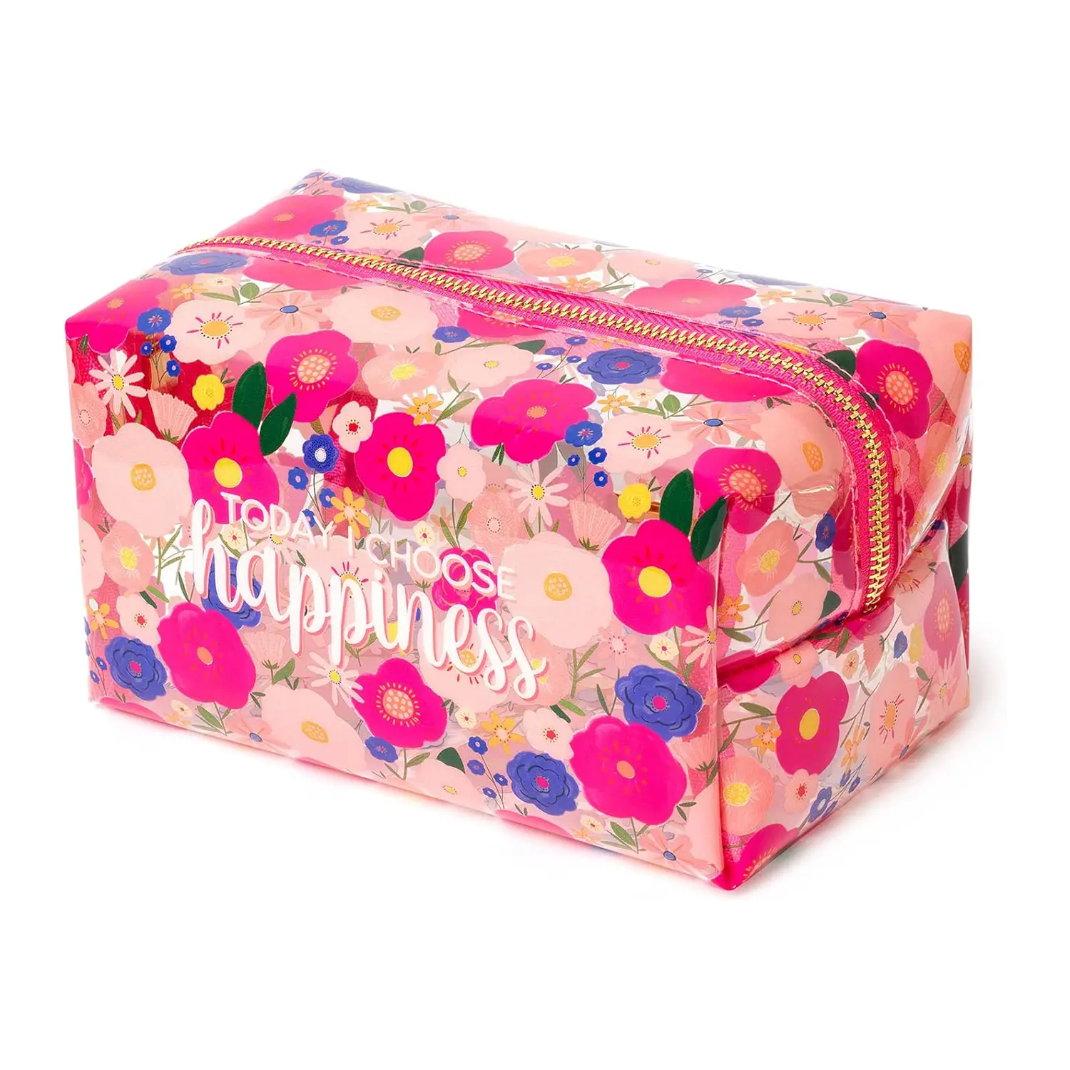Legami - Trousse Porta Trucchi, Makeup Queen, 18x14 cm, in Metallo e TPU, Tema Flowers - legami