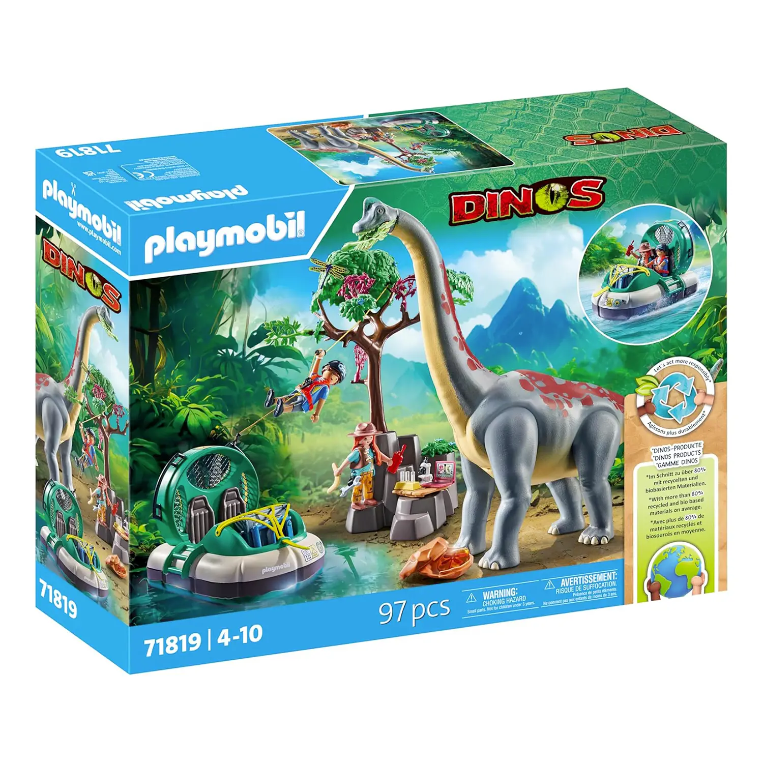 Alla Ricerca Del Brachiosauro Playmobil Dinos - playmobil