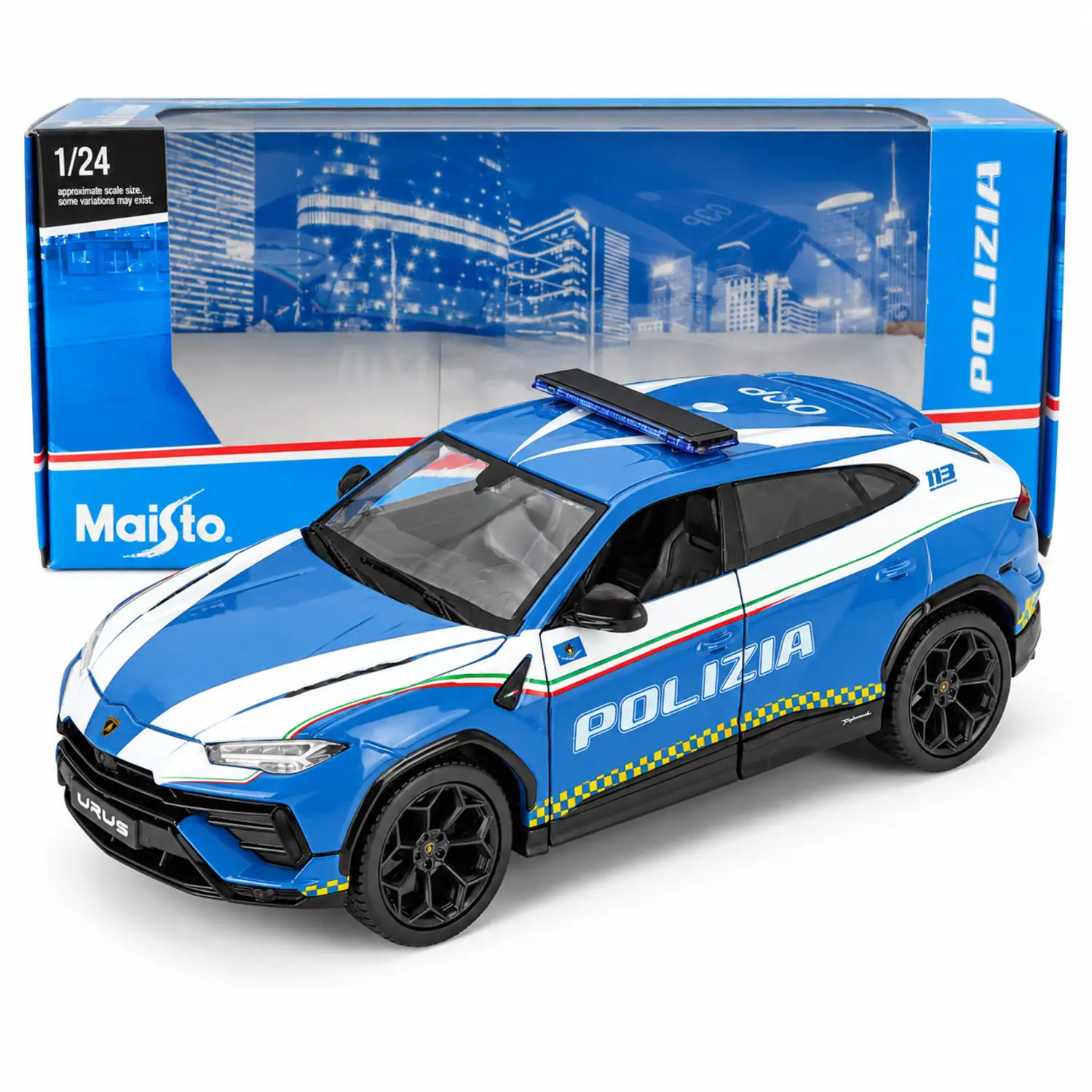 Maisto Lamborghini Urus Polizia - Modellino Auto in Scala 1:24 - diecast