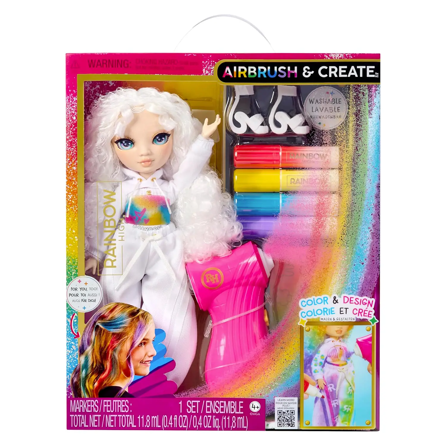 Rainbow High Air Brush & Create Fashion Dolls - Green Eyes - collezionabili bambina
