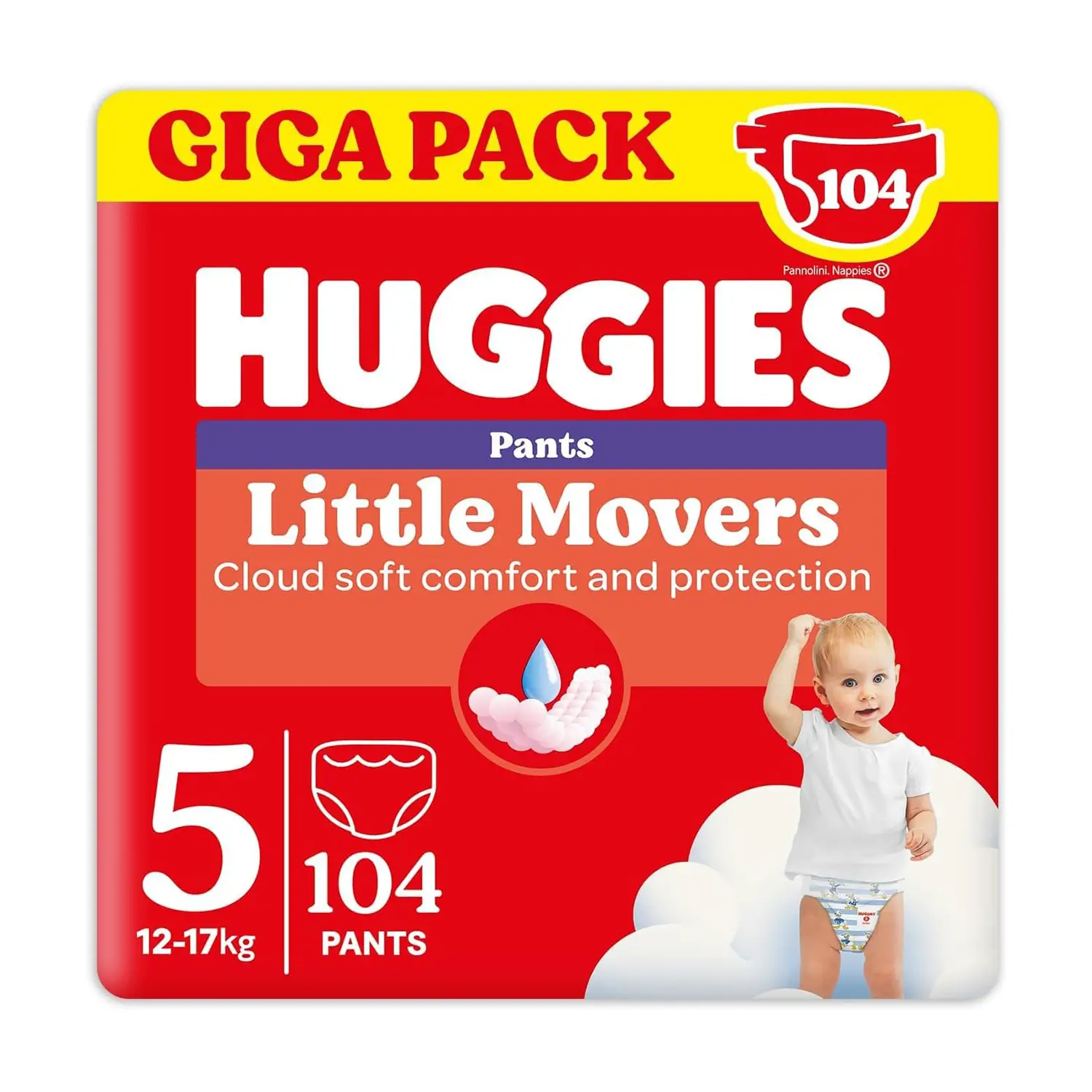 Huggies Little Movers Pannolini a Mutandina Taglia 5, 104 pz Disney - pannolini e salviettine