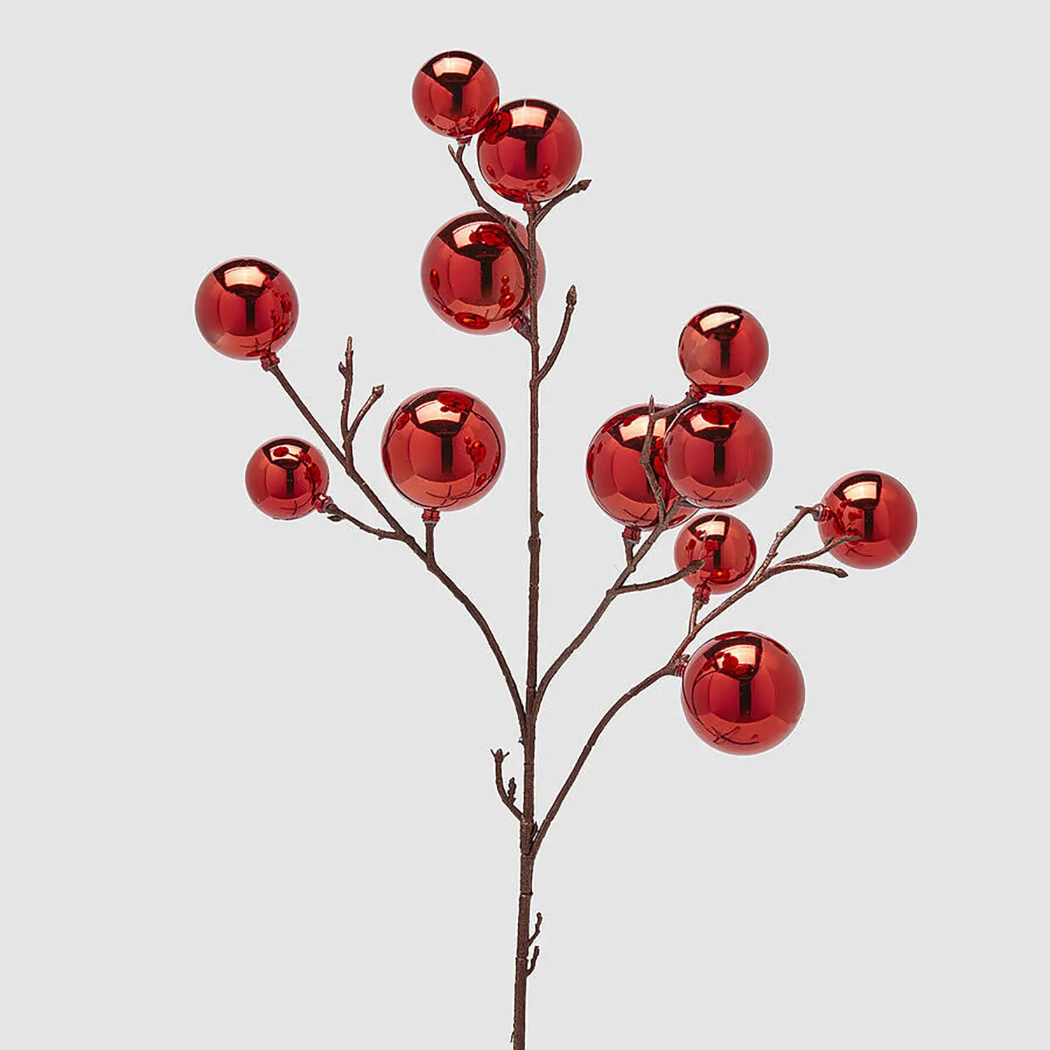 Ramo Natalizio con Palline Rosse 53cm PalleMix EDG Decorazione - fiori e ghirlande