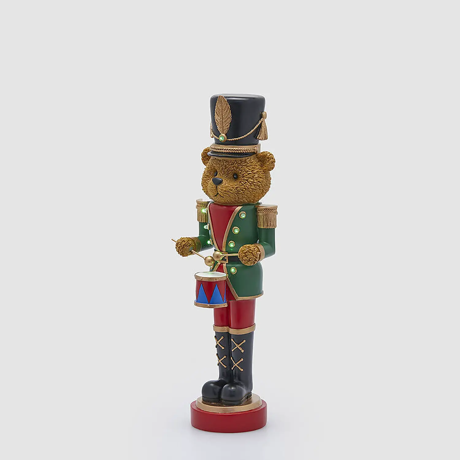 Orso Soldatino Natalizio con MiniLed H46 cm EDG - addobbi casa