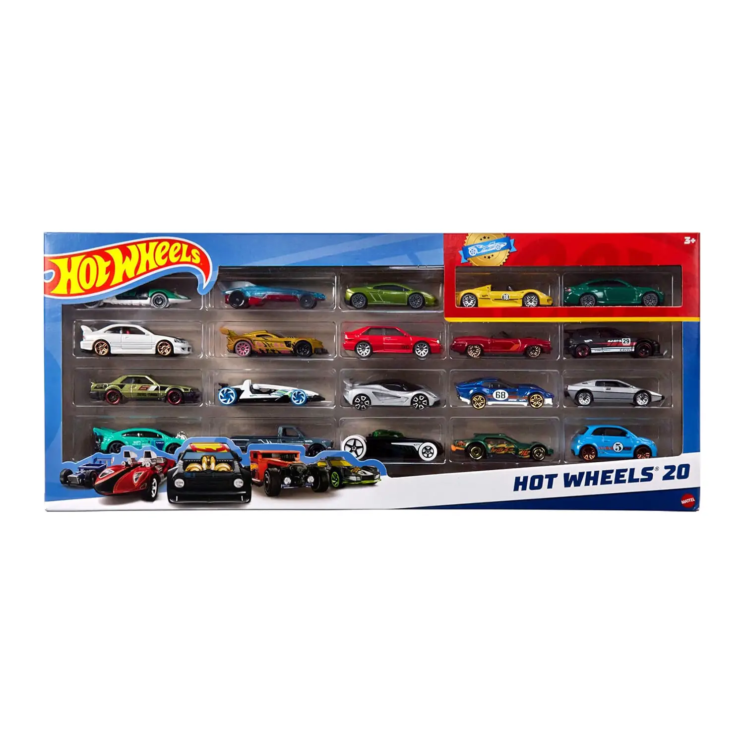 Hot Wheels Confezione da 20 Macchinine in Scala 1:64 - modellini