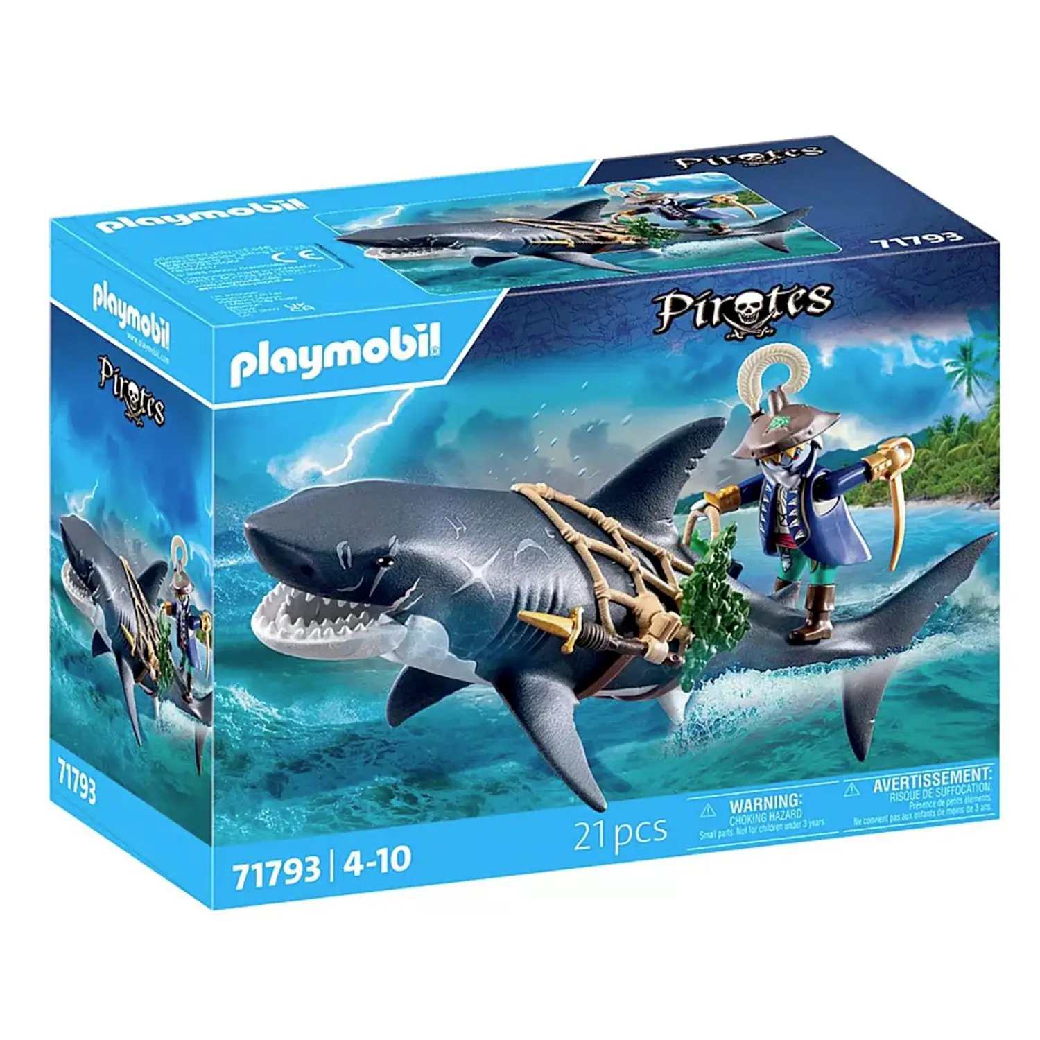 Pirata E Squalo Gigante Playmobil Pirates - playmobil