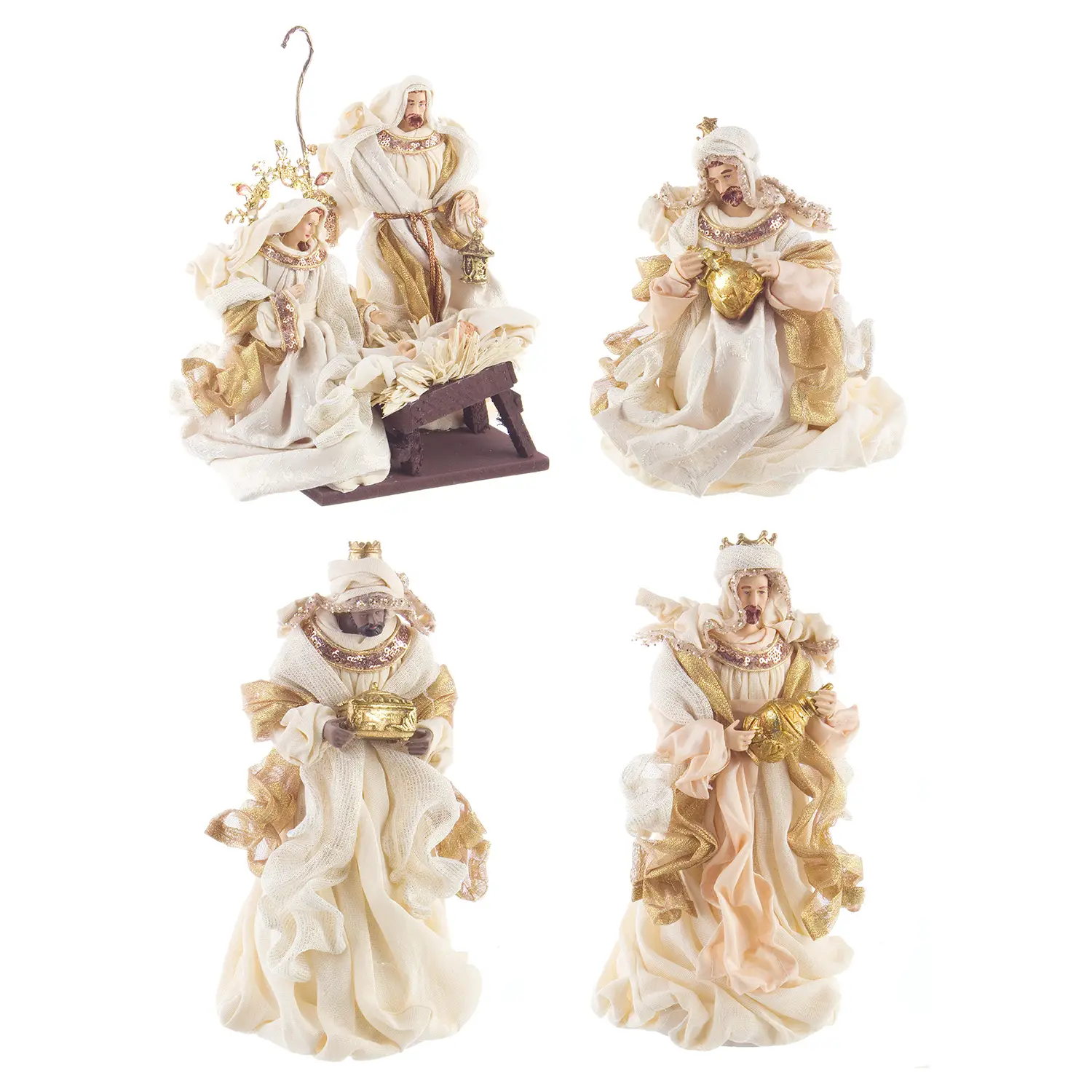 Natività Fastosa Champagne Natalizia 6 Figure - presepi