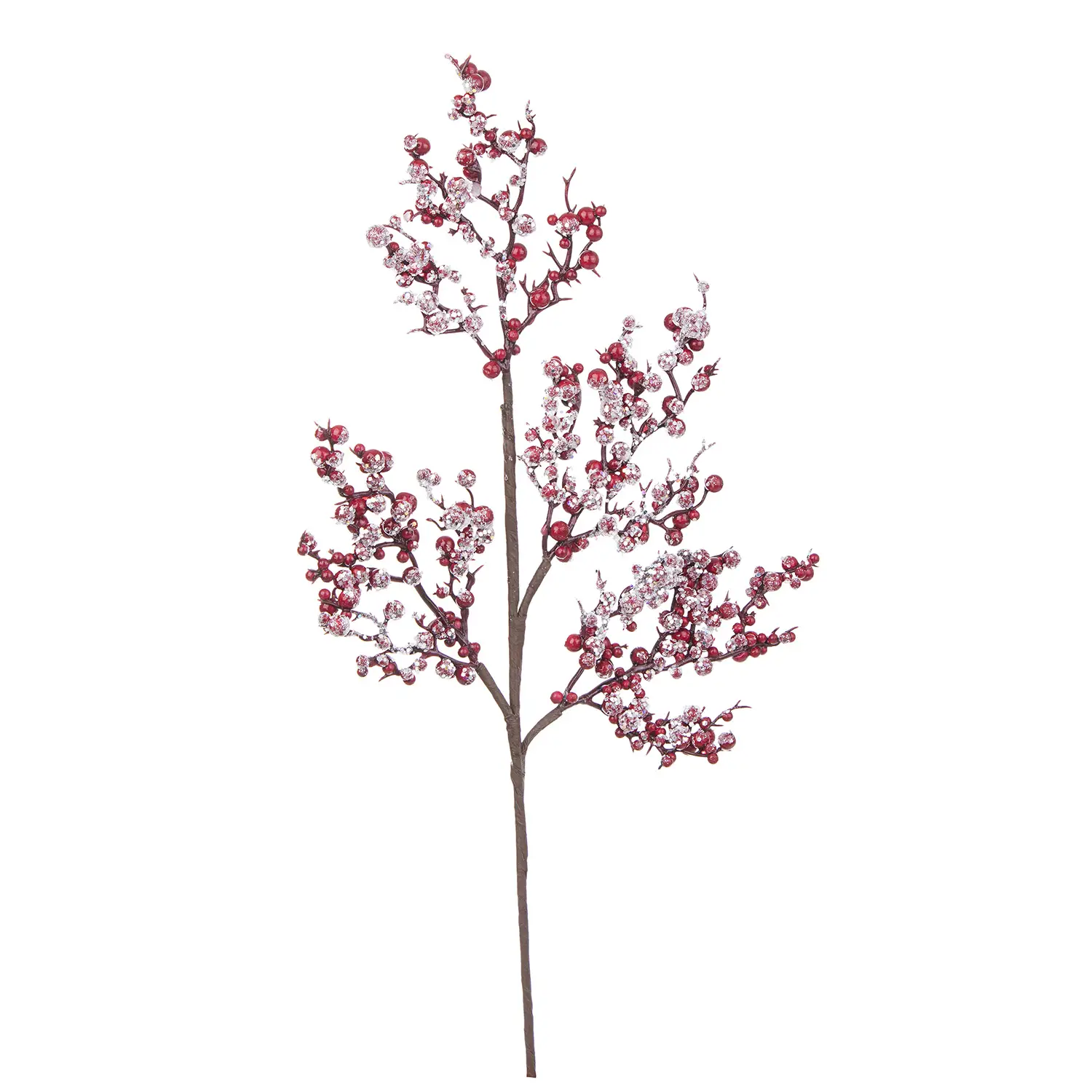 Pick Delia Bacche Decorazione Natalizia 50cm Rosso Ghiacciato - fiori e ghirlande