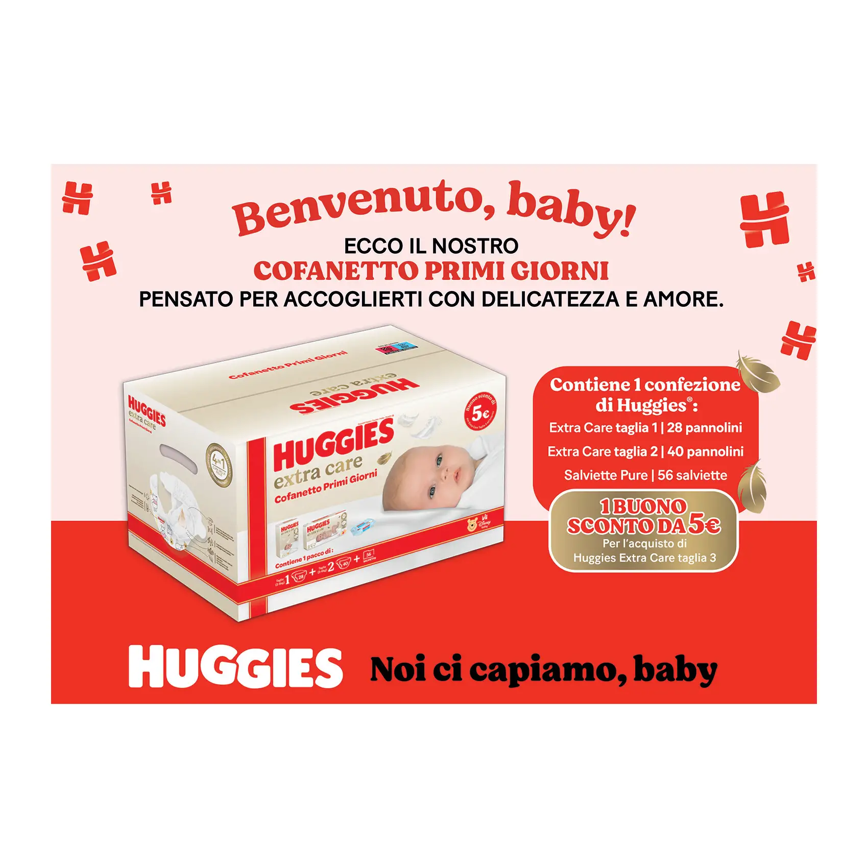 Huggies Extra Care Starter Kit Cofanetto Primi Giorni - pannolini e salviettine
