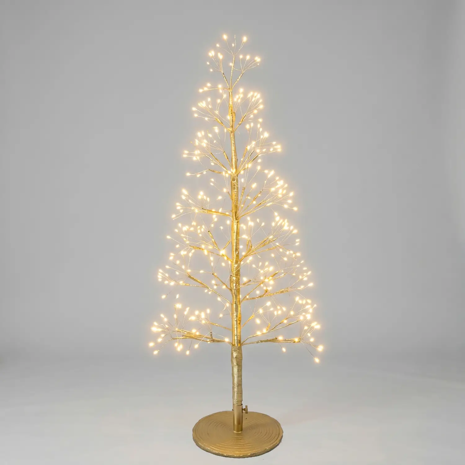 Albero di Natale Faggio Classico 500 LED, Altezza 70 cm, Finitura Oro per Interni ed Esterni - alberi led di design