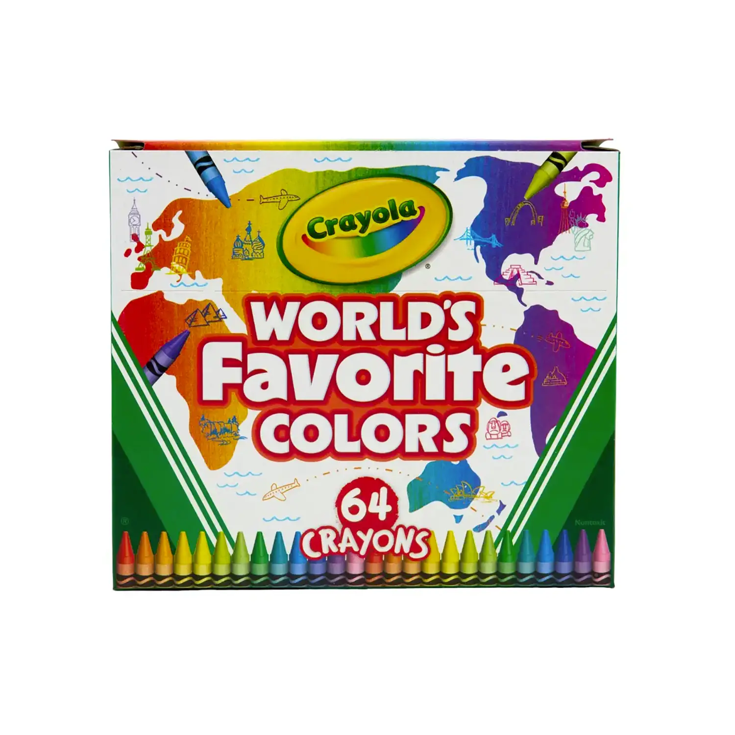 World's Favorite Colors Crayola Pastelli A Cera 64 Pezzi - Pastelli a cera