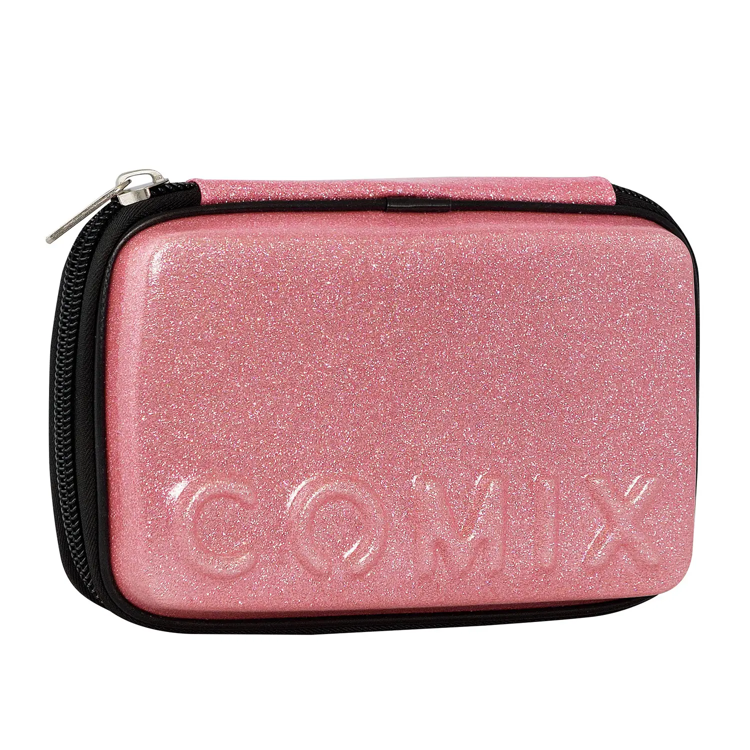 Astuccio Scuola Corredo Maxi Zip Comix Glitter Rosa - astucci colori