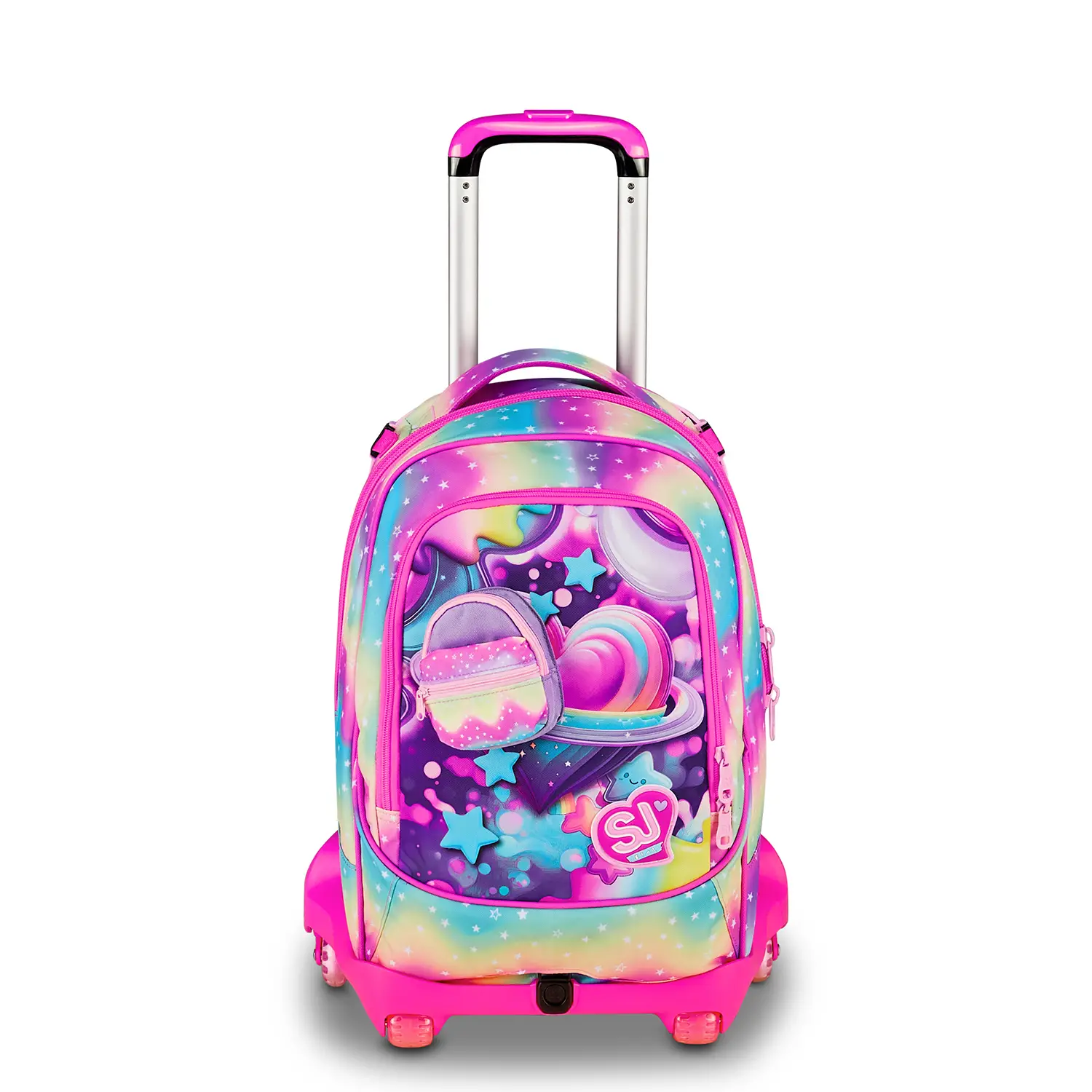 Zaino Scuola Trolley SJ Gang Soft Pouch Girl 8 Ruote 34 Litri - zaini trolley