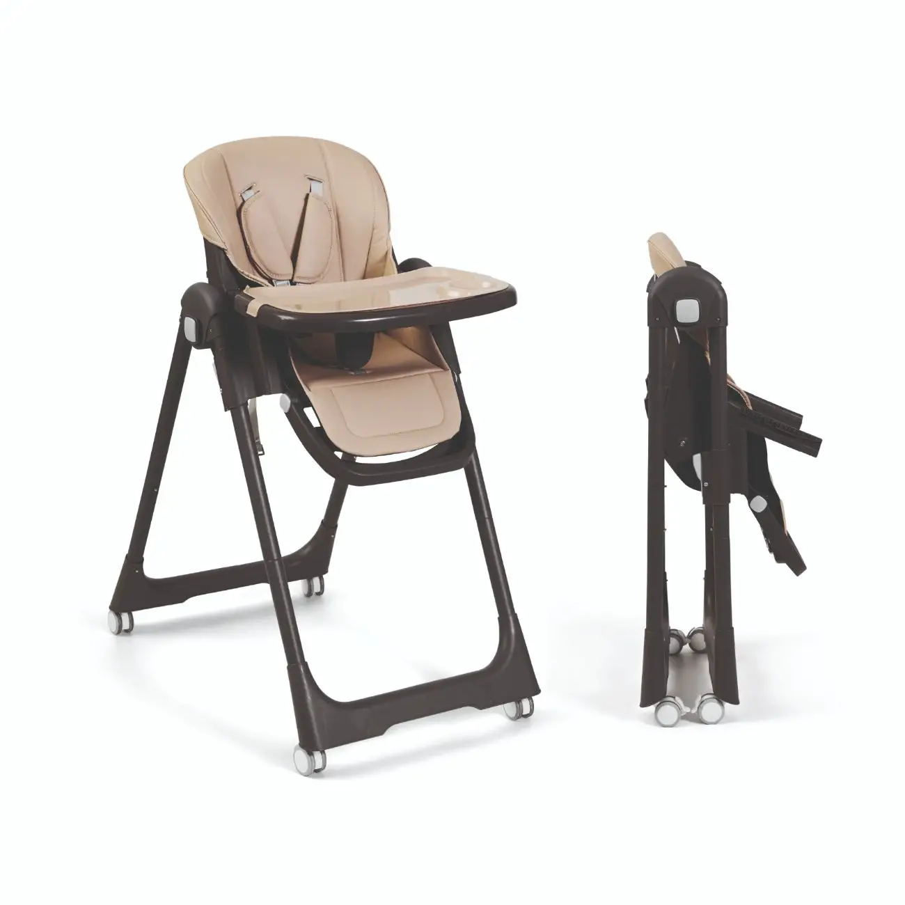Seggiolone Pappa Reclinabile Tasty Eco Beige-Nero - seggioloni