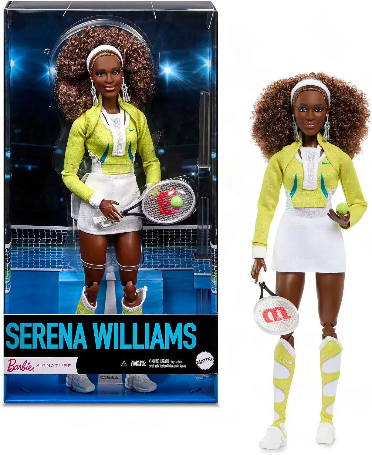 Barbie Signature Serena Williams Bambola Tennis con Racchetta Mattel - collezionabili bambina