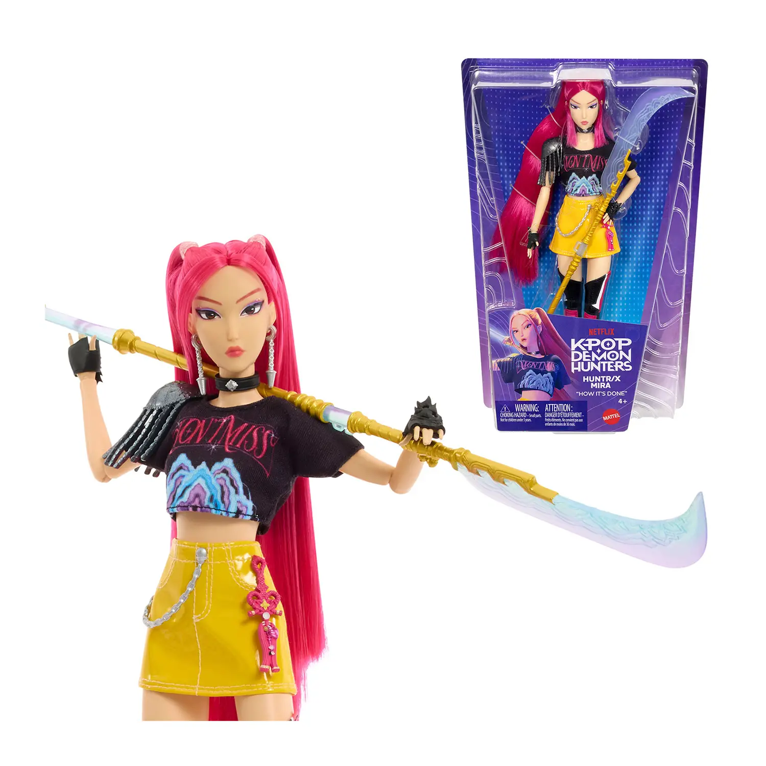 Mattel KPop Demon Hunters Mira JRN36 - Personaggio K-Pop - collezionabili bambina