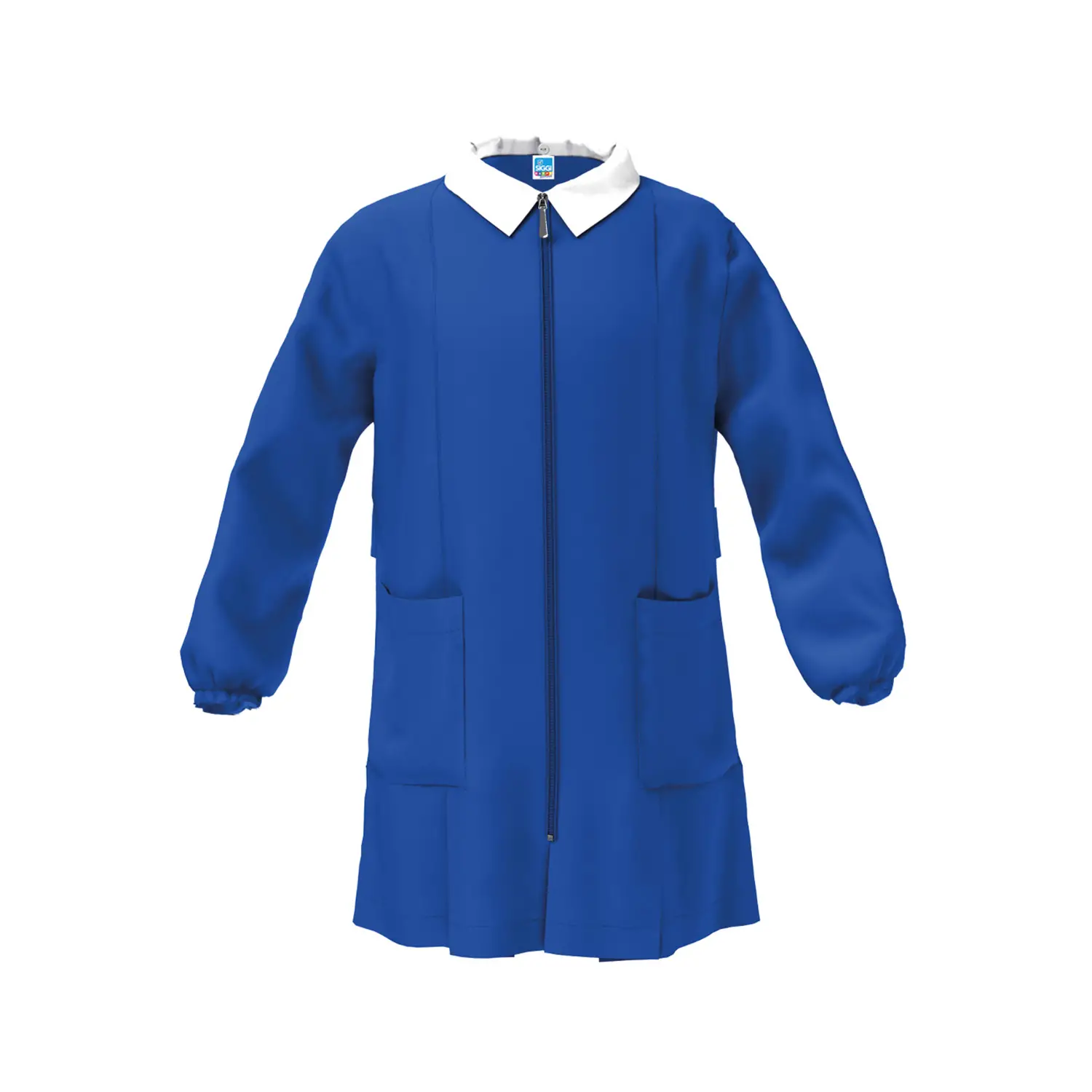Grembiule Bambino Scuola Zip Senza Ricamo Blu 7 Anni - grembiuli scolastici