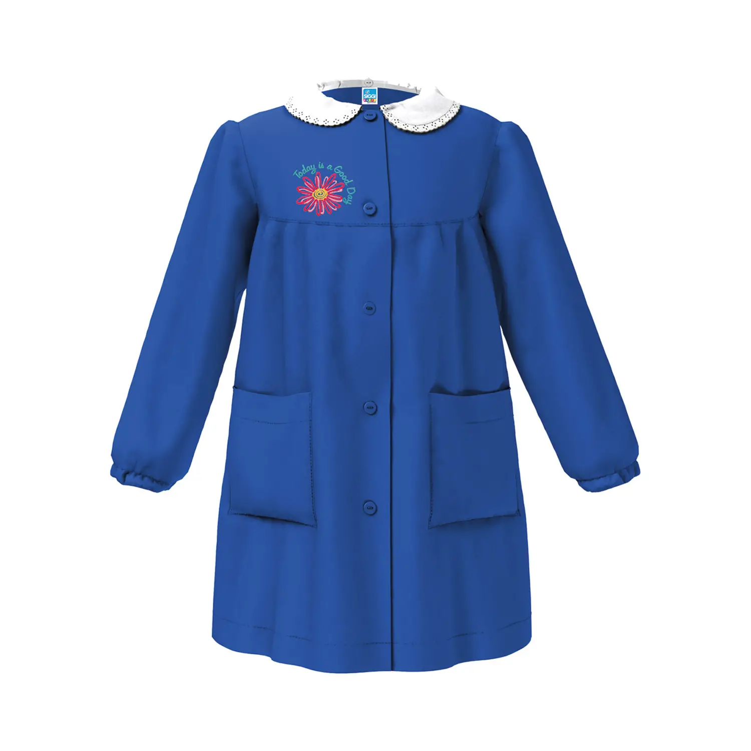 Grembiule Bambina Scuola Fiore Blu 7 Anni - grembiuli scolastici