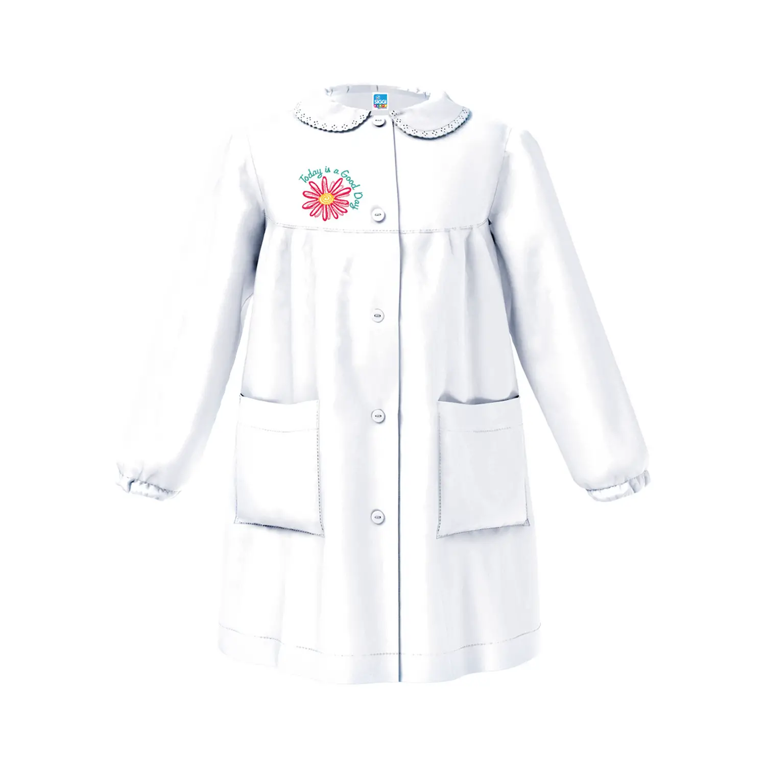 Grembiule Bambina Scuola Fiore Bianco 10 Anni - grembiuli scolastici