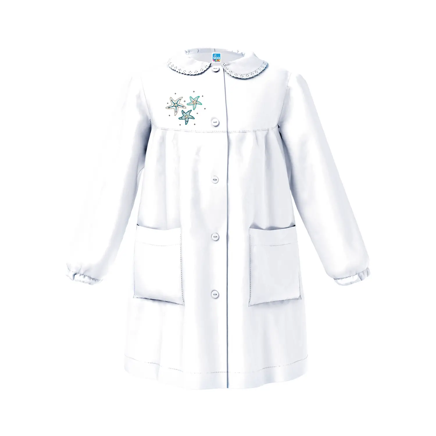 Grembiule Bambina Scuola Stelle Marine Bianco 9 Anni - grembiuli scolastici