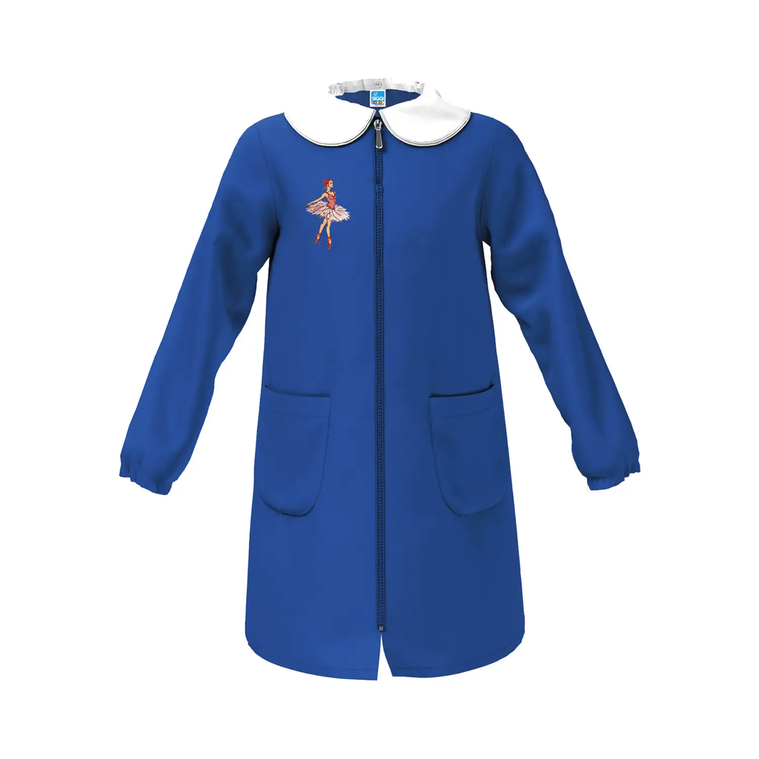 Grembiule Bambina Scuola Zip Ballerina Blu 12 Anni - grembiuli scolastici
