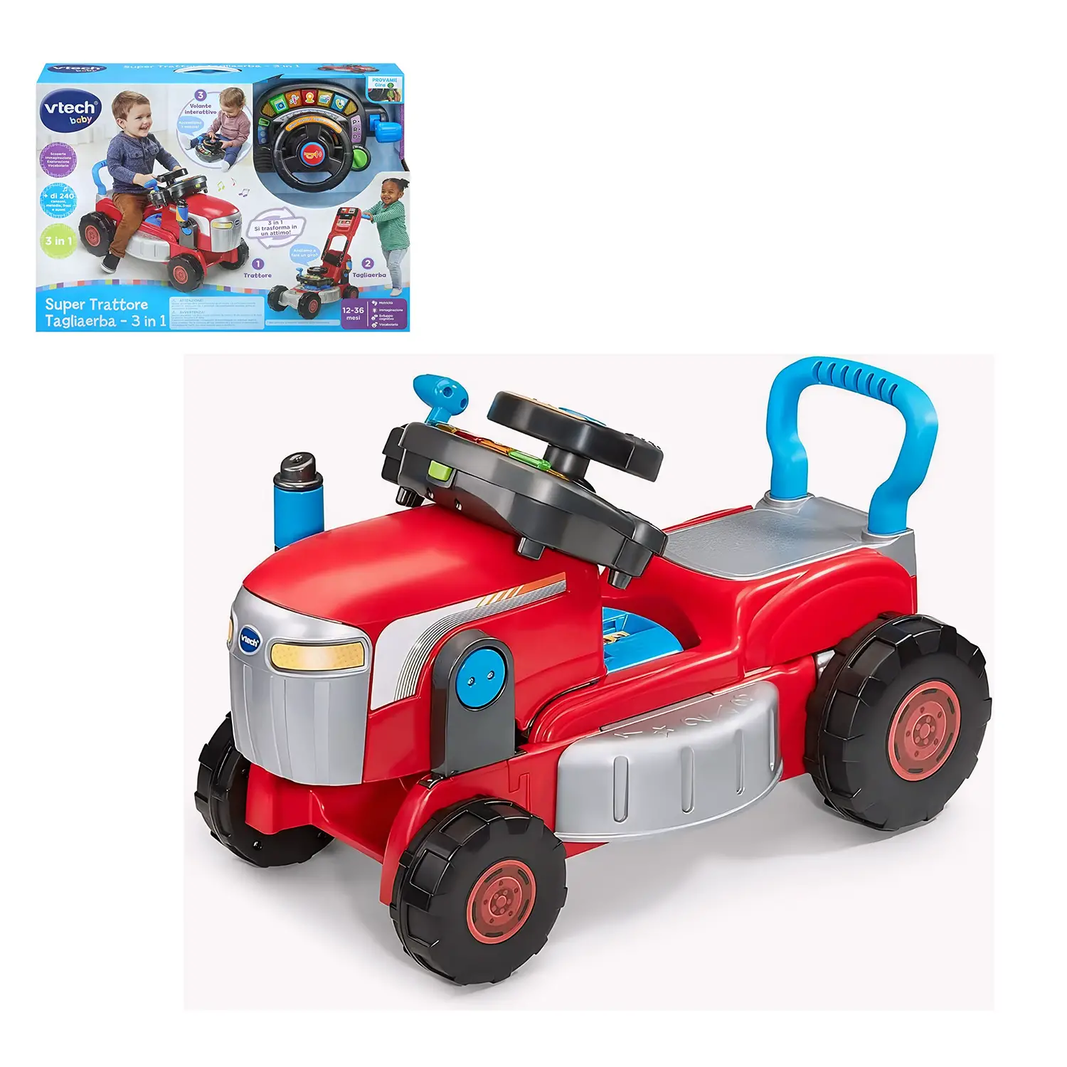 Super Trattore Tagliaerba Evolutivo - 3 In 1 - Primi movimenti