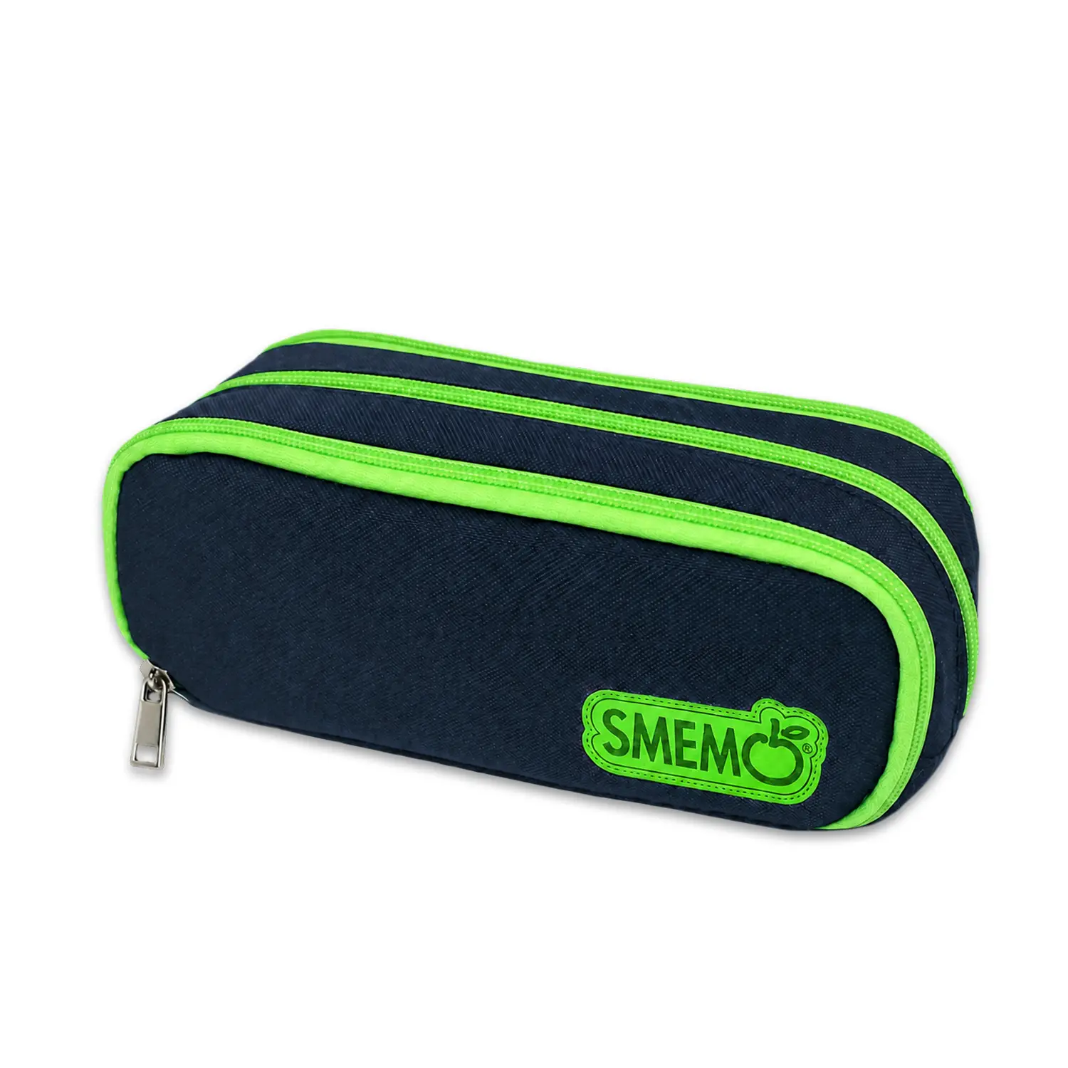 Smemo Busta Tre Cerniere Navy Lime - bauletti tombolini bustine