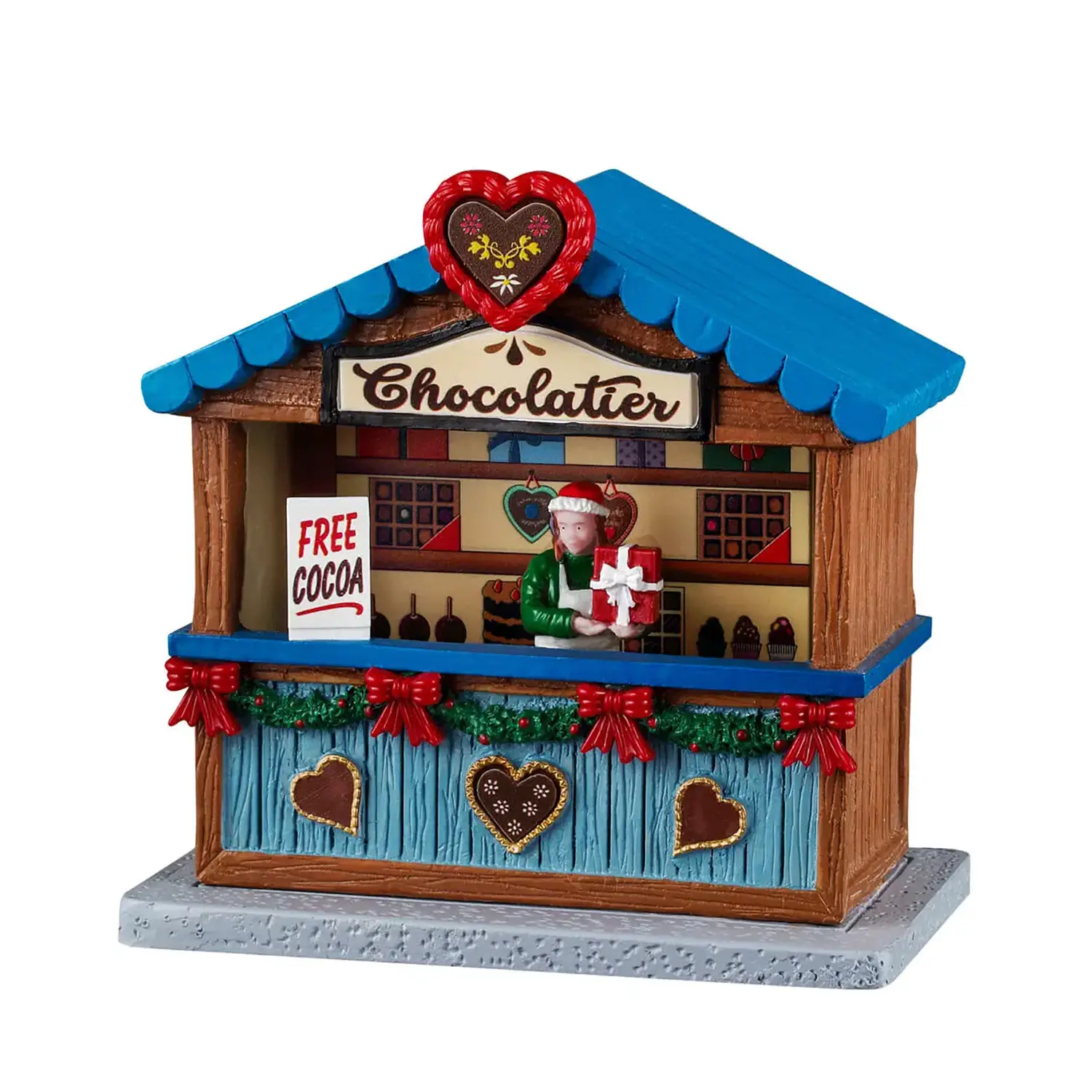 Lemax Chocolatier 63826 – Bancarella di Cioccolato Natalizia in Resina - scene e villaggi