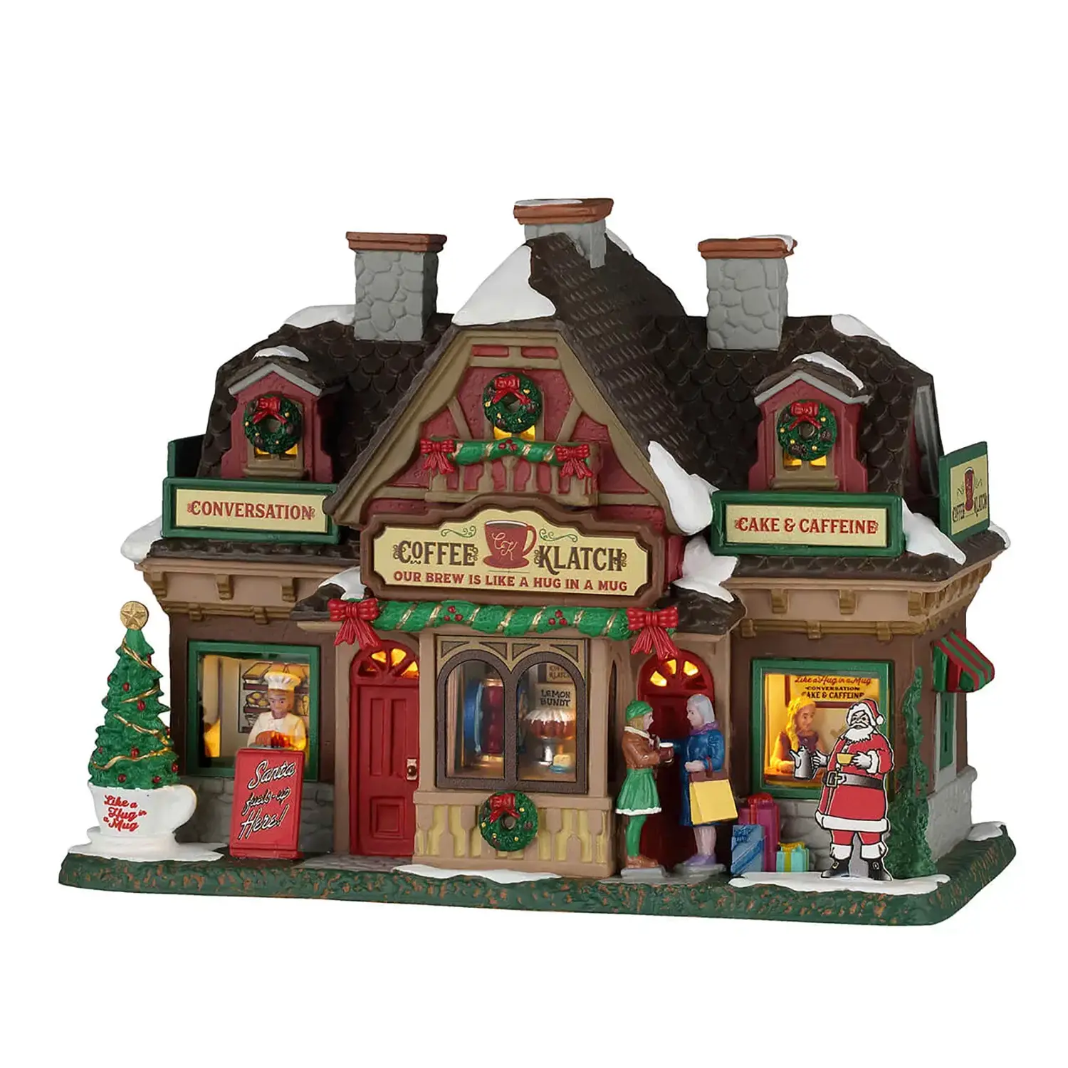 Lemax Coffee Klatch 65541 – Caffetteria Natalizia Luminosa Caddington - scene e villaggi