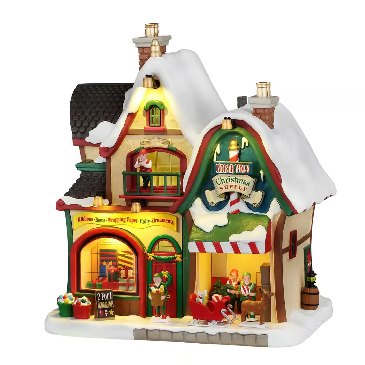 Lemax North Pole Christmas Supply 65529 – Emporio Natalizio Luminoso Santa’s Wonderland - scene e villaggi