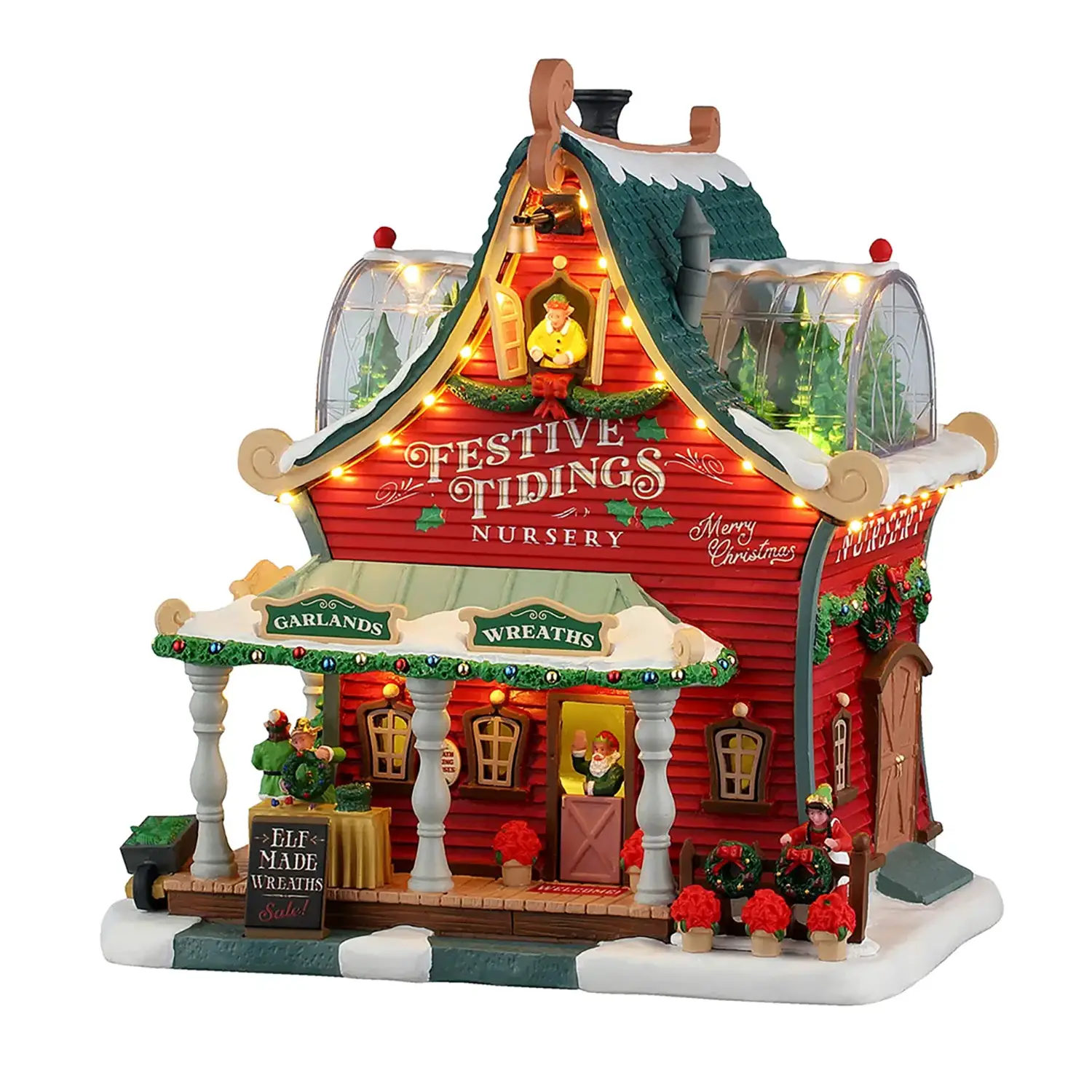 Lemax Festive Tidings Nursery 55350 – Vivaio Natalizio Luminoso Santa’s Wonderland - scene e villaggi