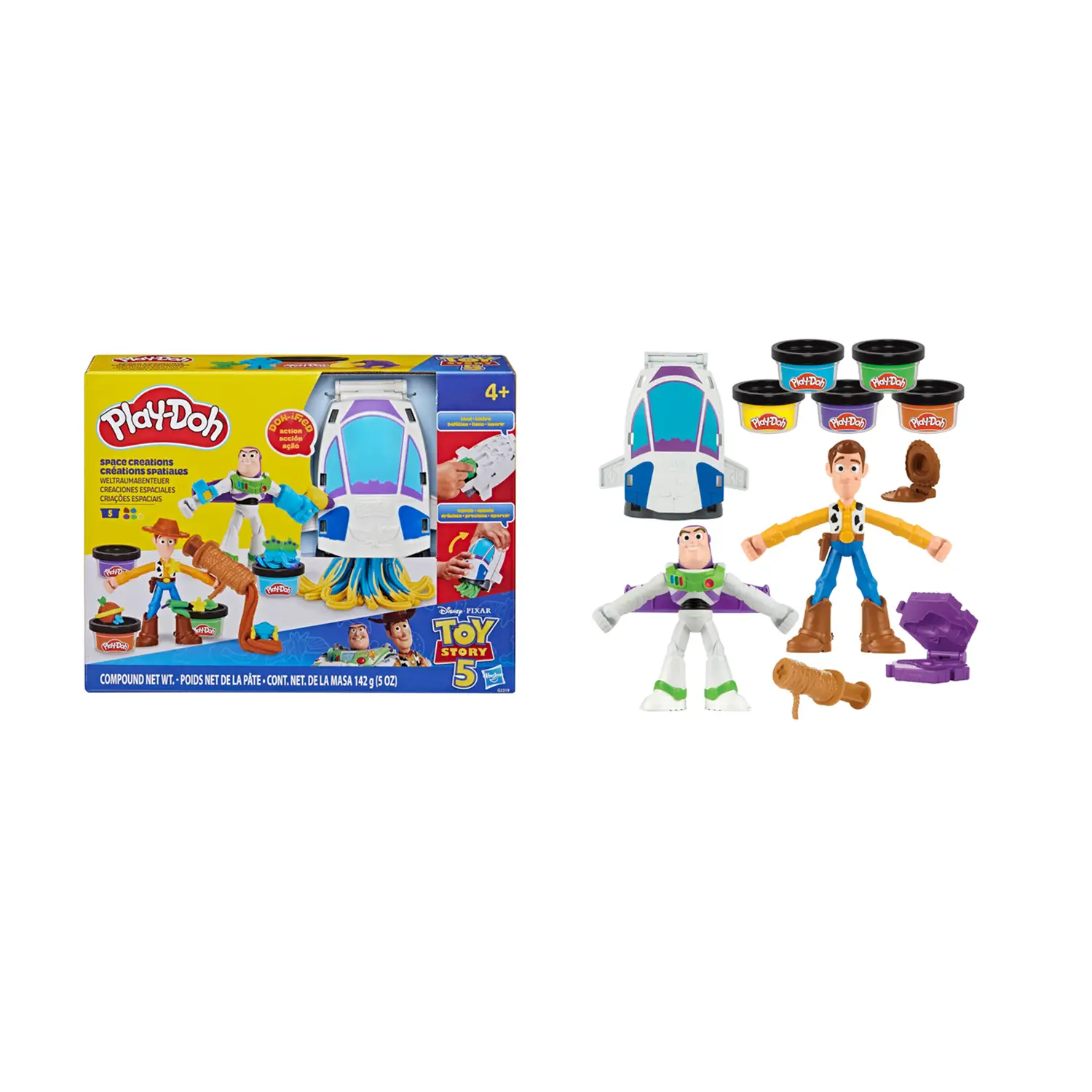 Playdoh Toy Story Playset Spaziale con Buzz e Woody - creatività