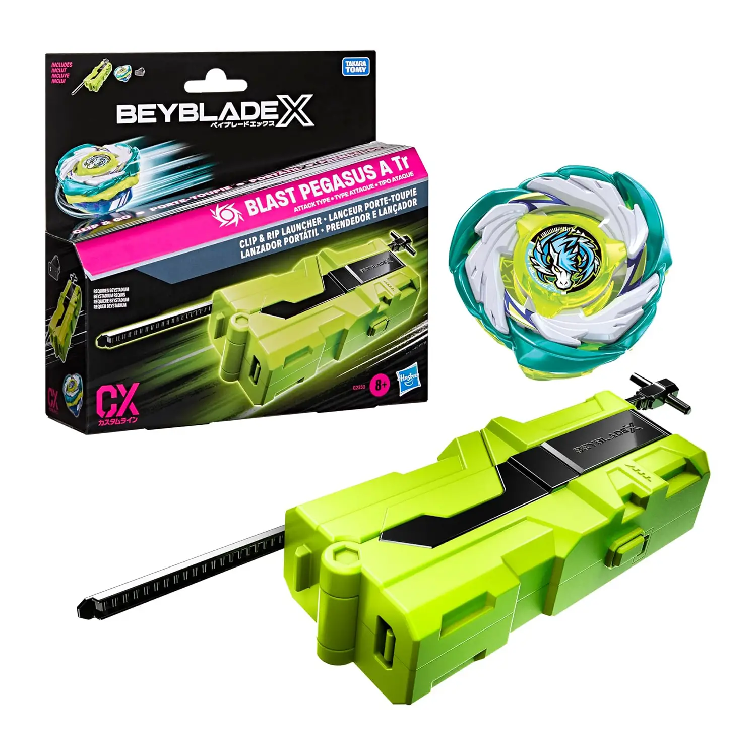 Beyblade X Clip & Rip con Blast Pegasus - action figures ed accessori