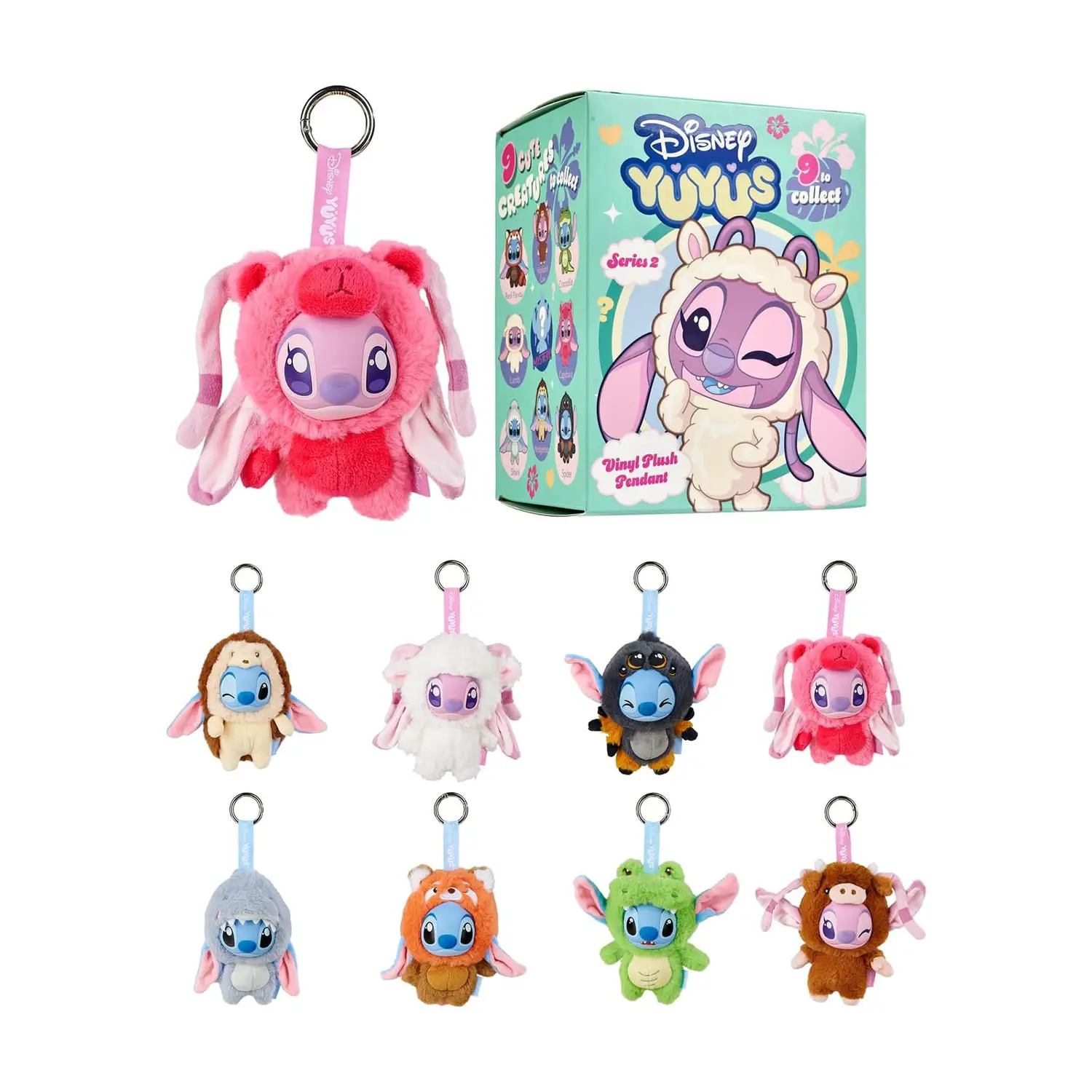 Disney YuYu Stitch e Angel: peluche clip a sorpresa collezionabili - peluches 0/36 mesi
