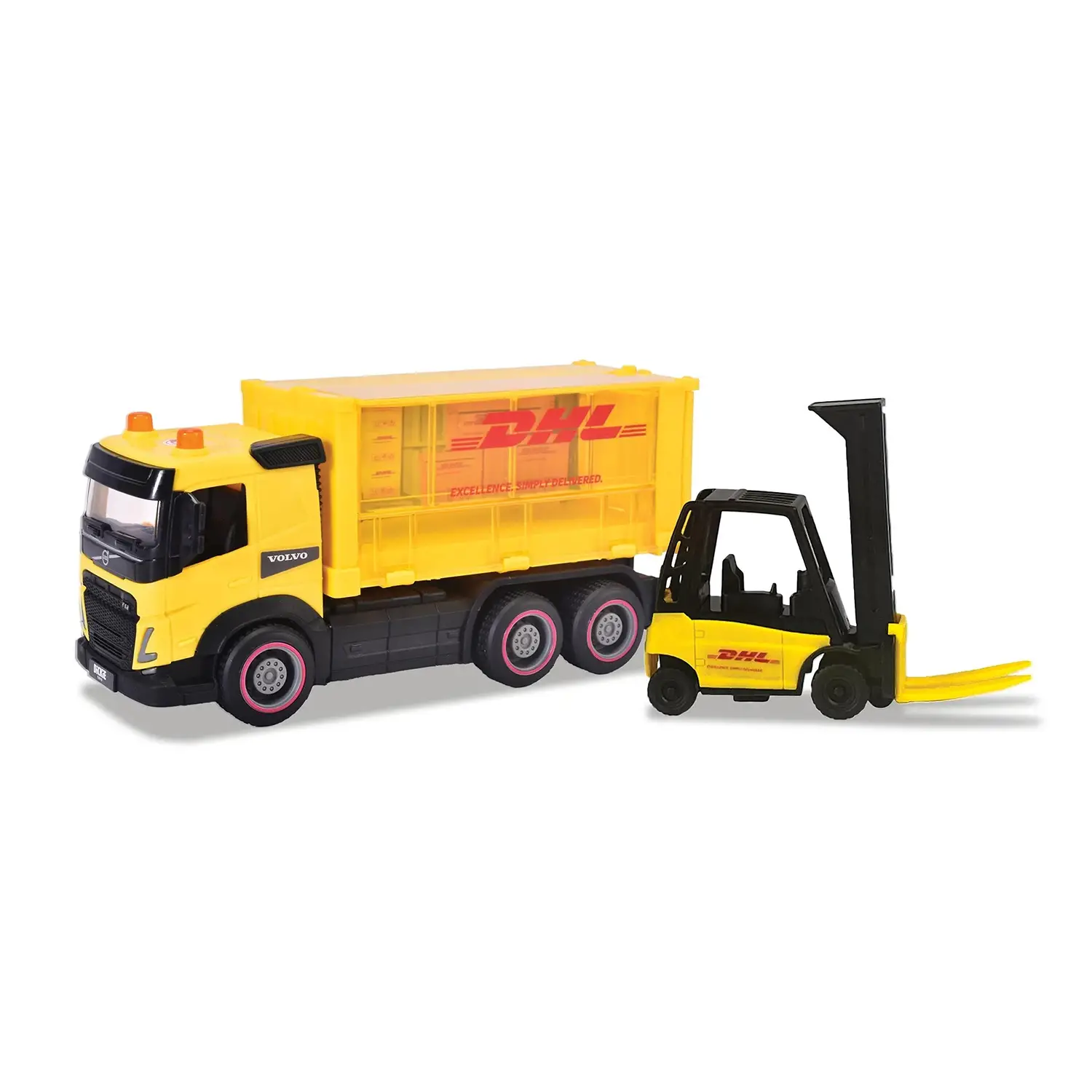 Dickie Toys DHL Heavy Loader Truck: Camion Giocattolo con Muletto - modellini