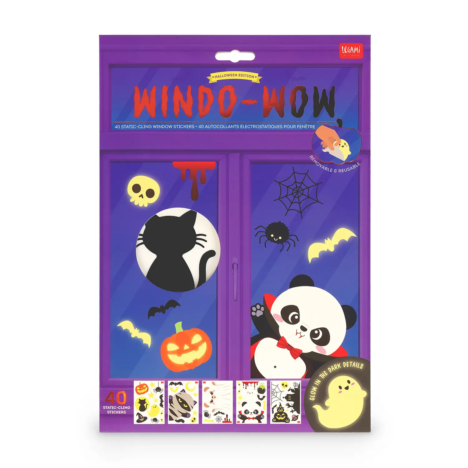 Legami - Window Wow Pumpkin Adesivi Elettrostatici Per Finestra - legami