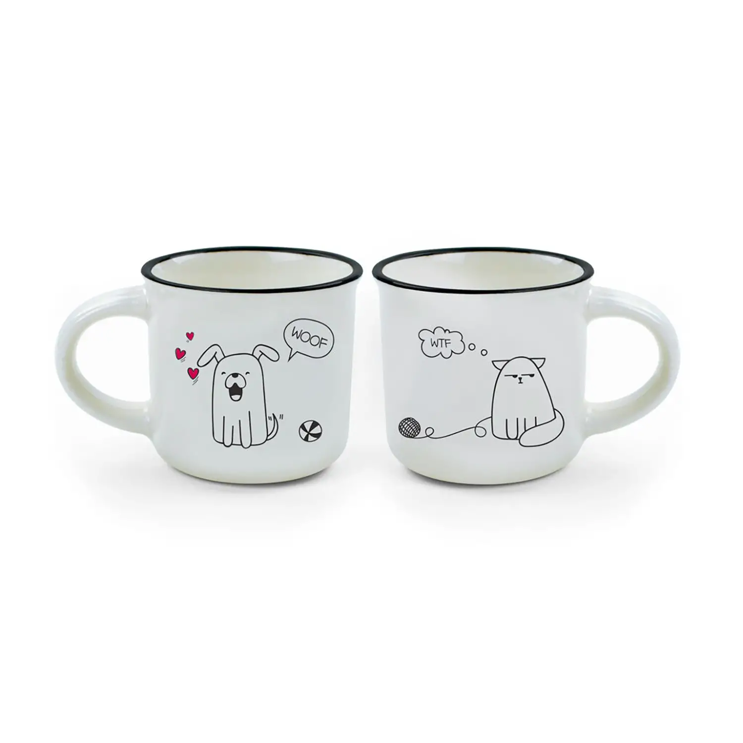 Legami - Expresso Per Due Set 2 Tazzine Da Caffè Cane E Gatto - legami