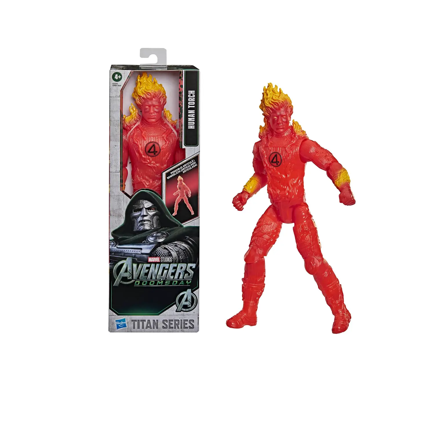 Avengers Doomsday Titan Hero Personaggio Articolato 30cm - Torcia Umana - action figures ed accessori