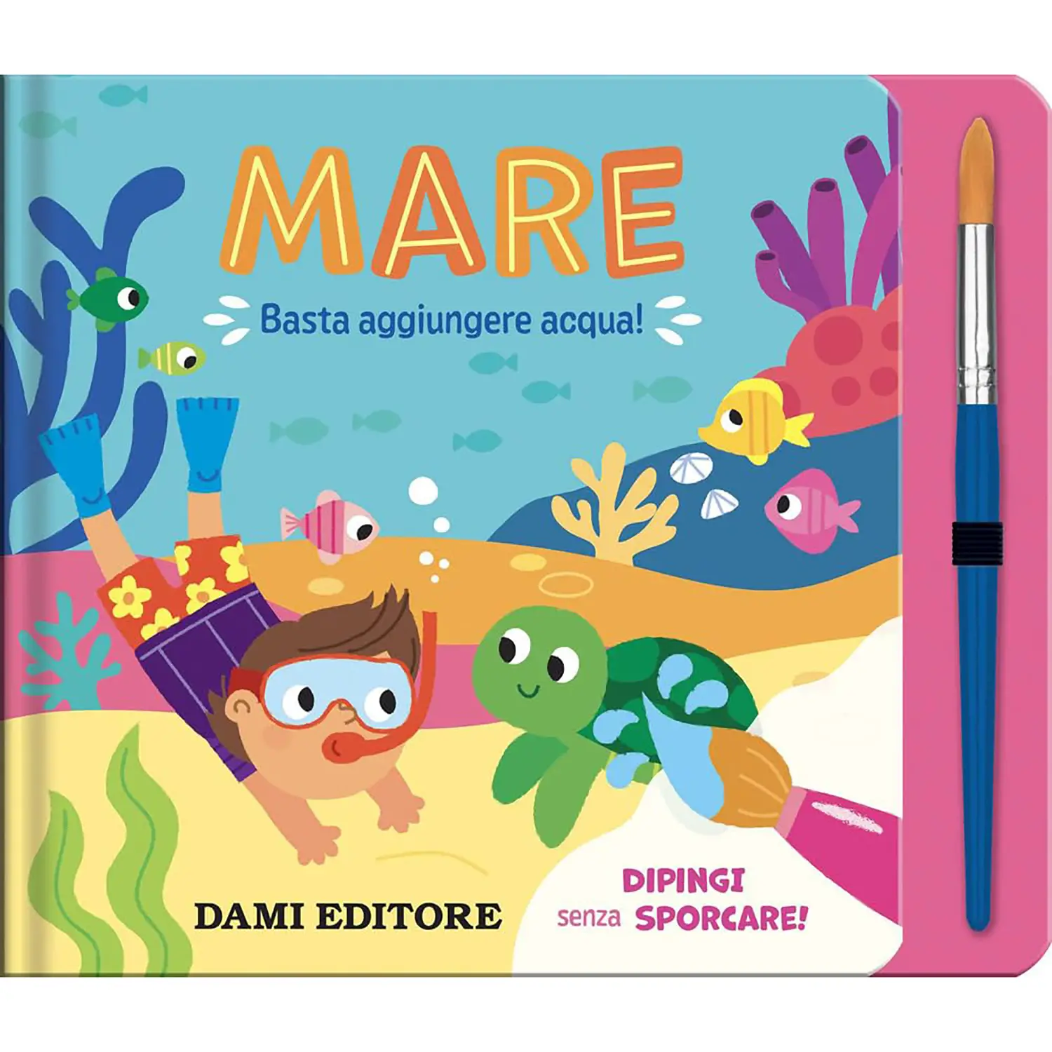Libro Acquacolor da Colorare Con Pennello - Mare - Prima biblioteca