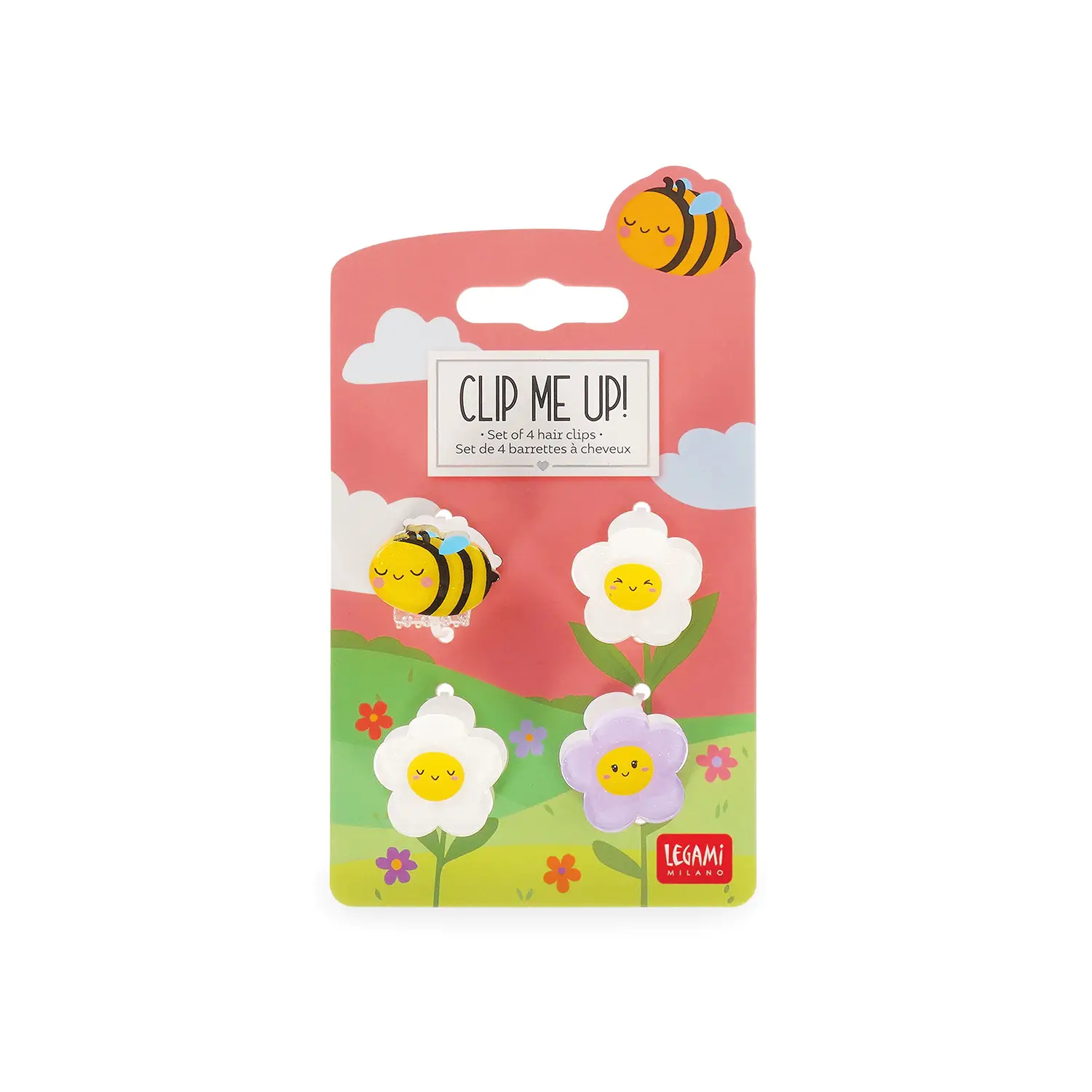 Legami Clip Me Up! - Set Di 4 Mini Mollettine Capelli - Bee - legami