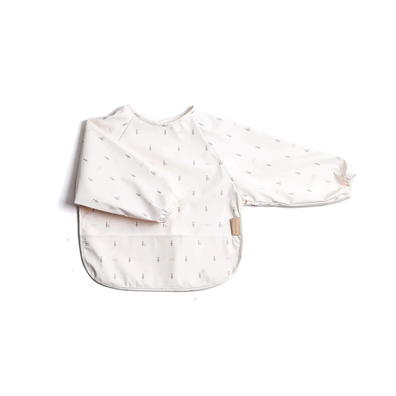 Bamboom Bavaglino Impermeabile con Maniche Lunghe Fawn Pink - Sicurezza e igiene