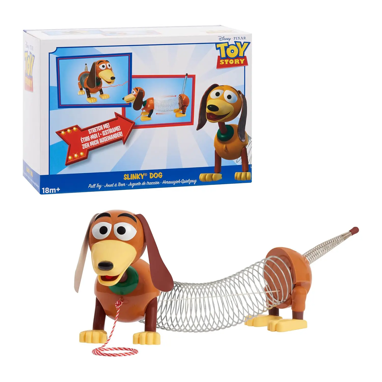 Toy Story 4 Slinky Dog Cane Trainabile 18cm - action figures ed accessori